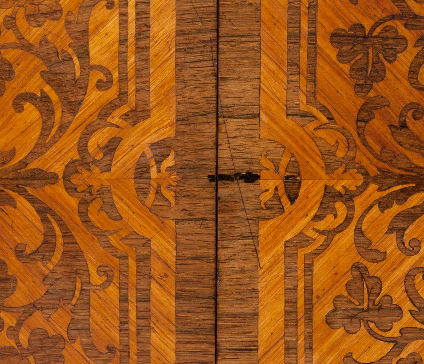 19th Century French Marquetry Drop-Leaf Table For Sale 11