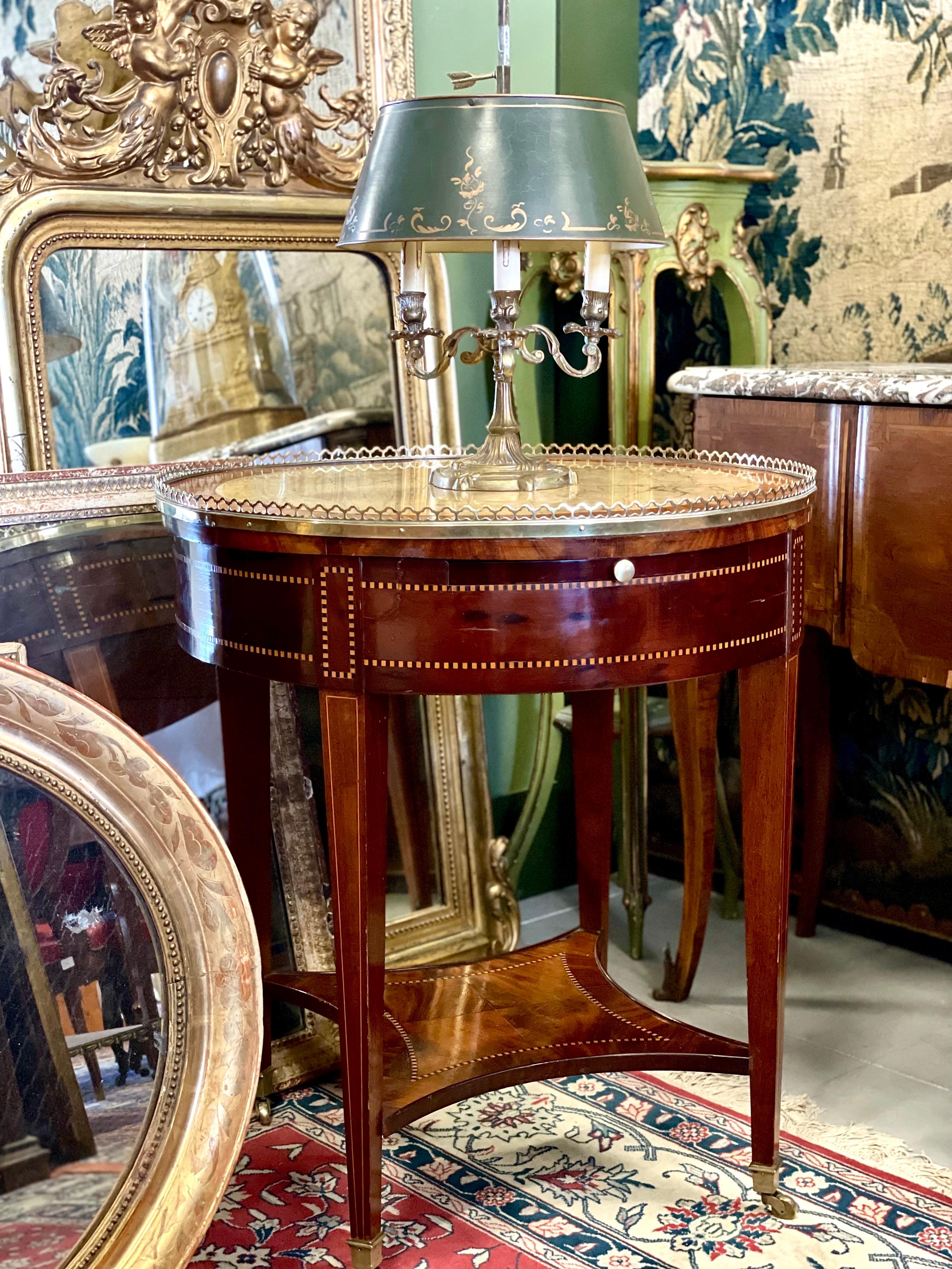 19th Century French Marquetry Inlaid Gueridon Table For Sale 4