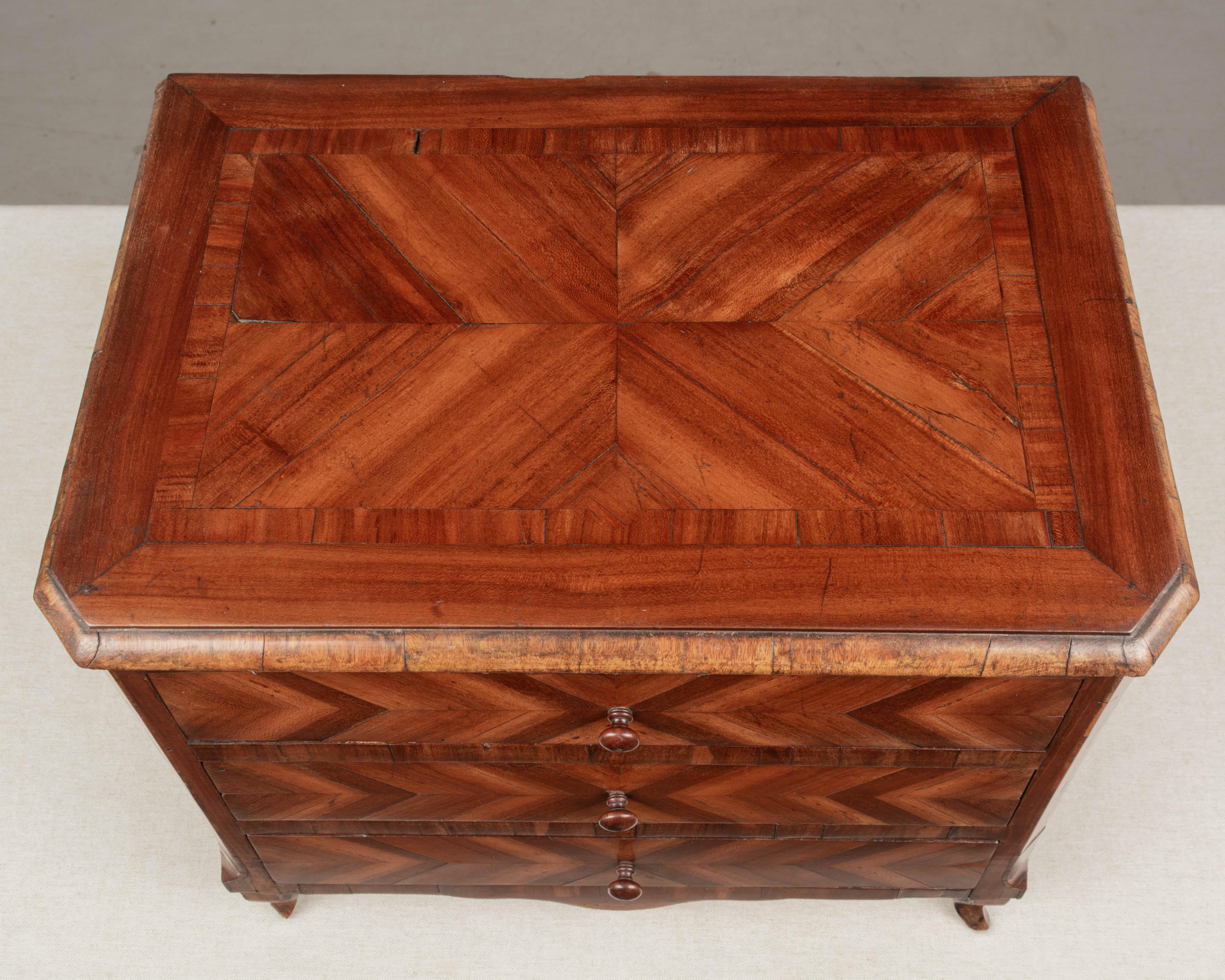 19th Century French Marquetry Miniature Sample Commode For Sale 5