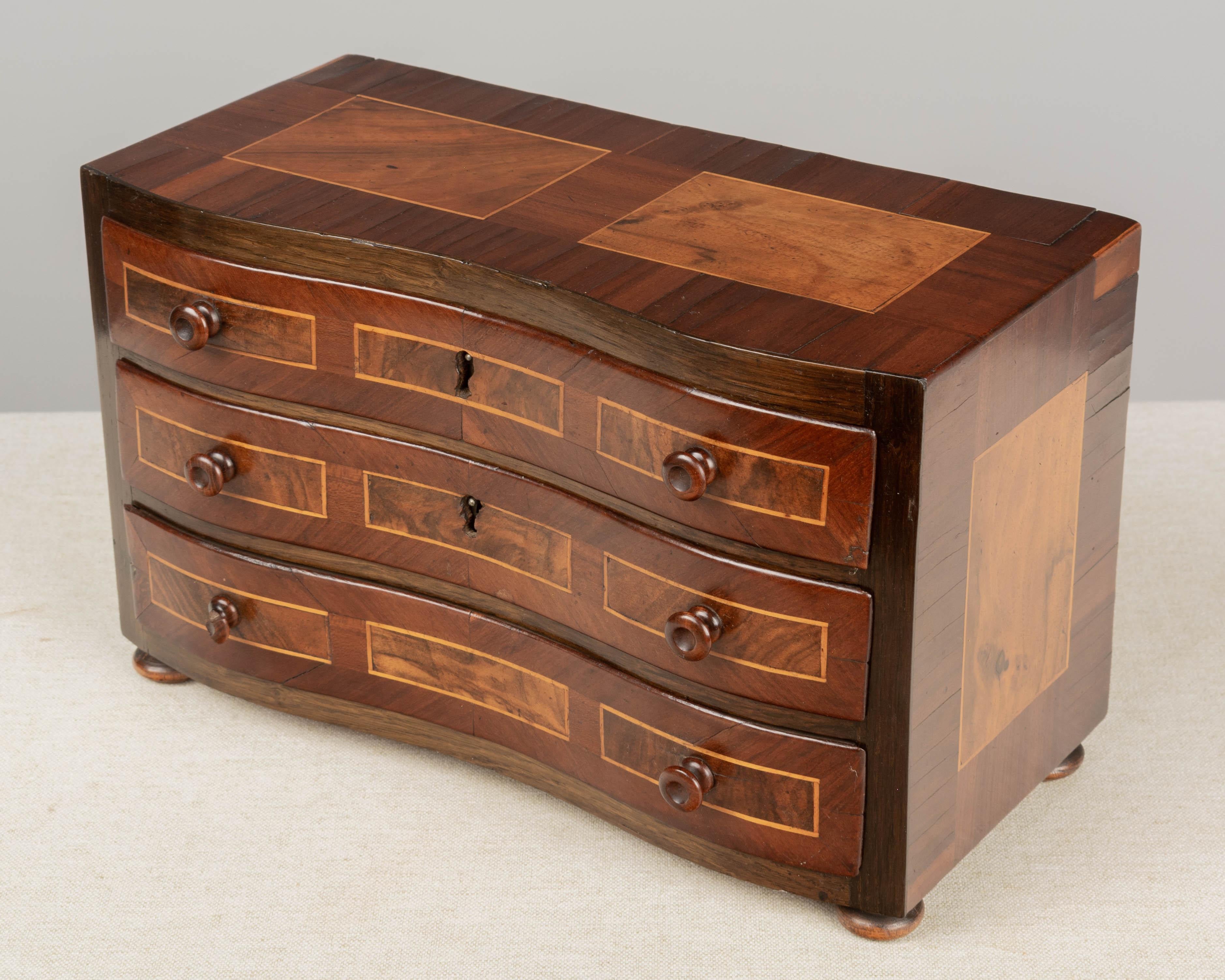 19th Century French Marquetry Miniature Sample Commode In Good Condition In Winter Park, FL
