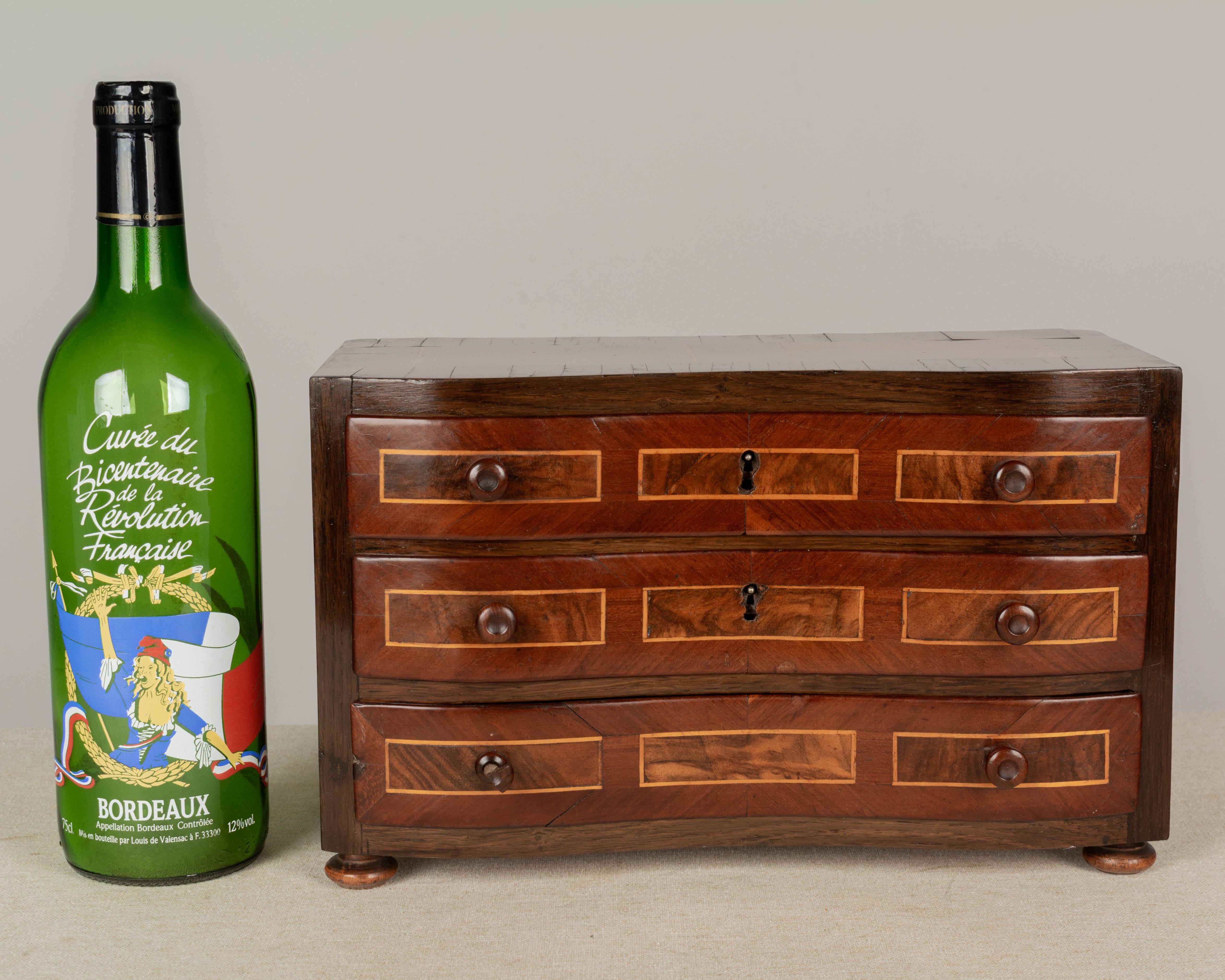 19th Century French Marquetry Miniature Sample Commode 1