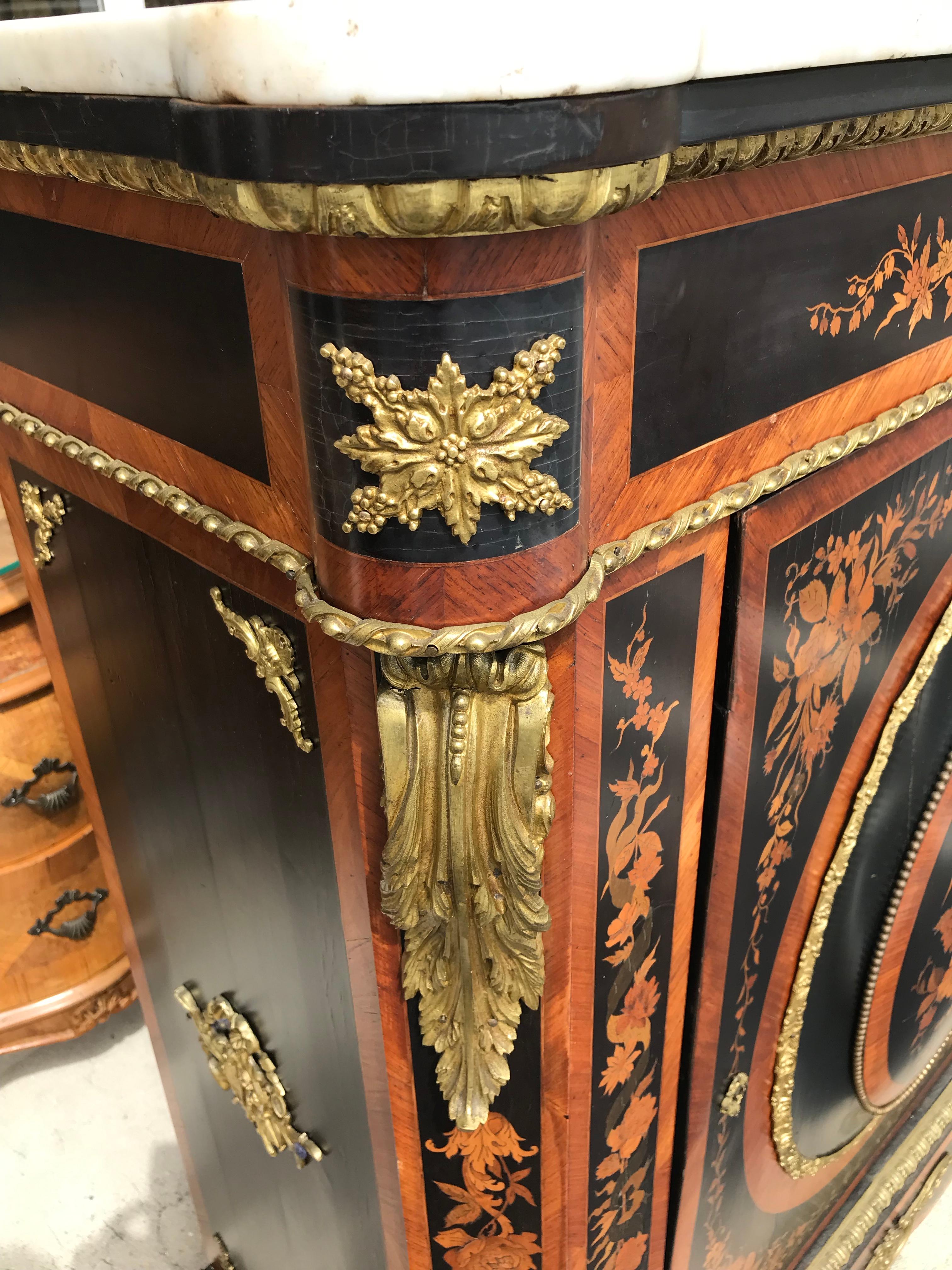 19th Century French Marquetry Side Cabinet 8