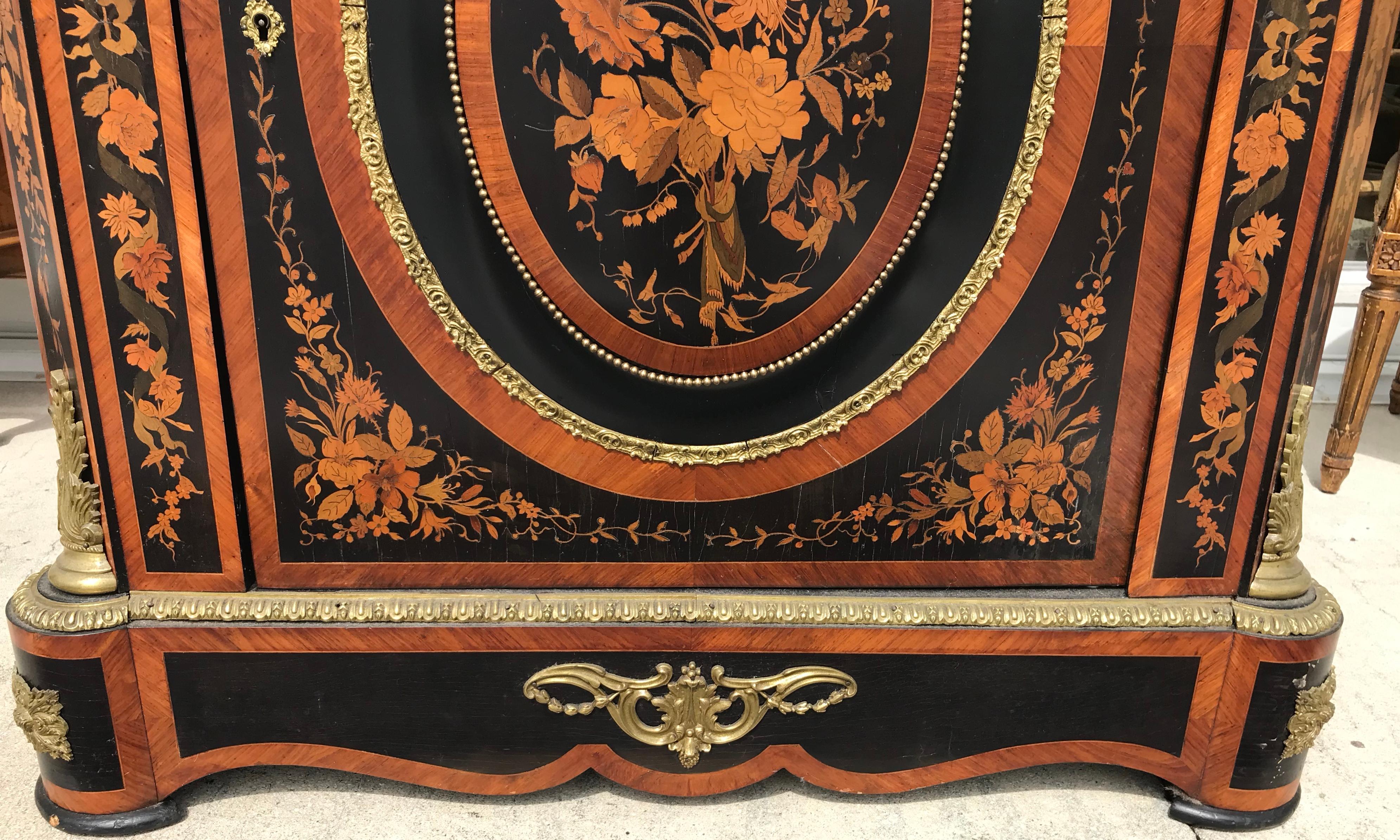 19th Century French Marquetry Side Cabinet 10
