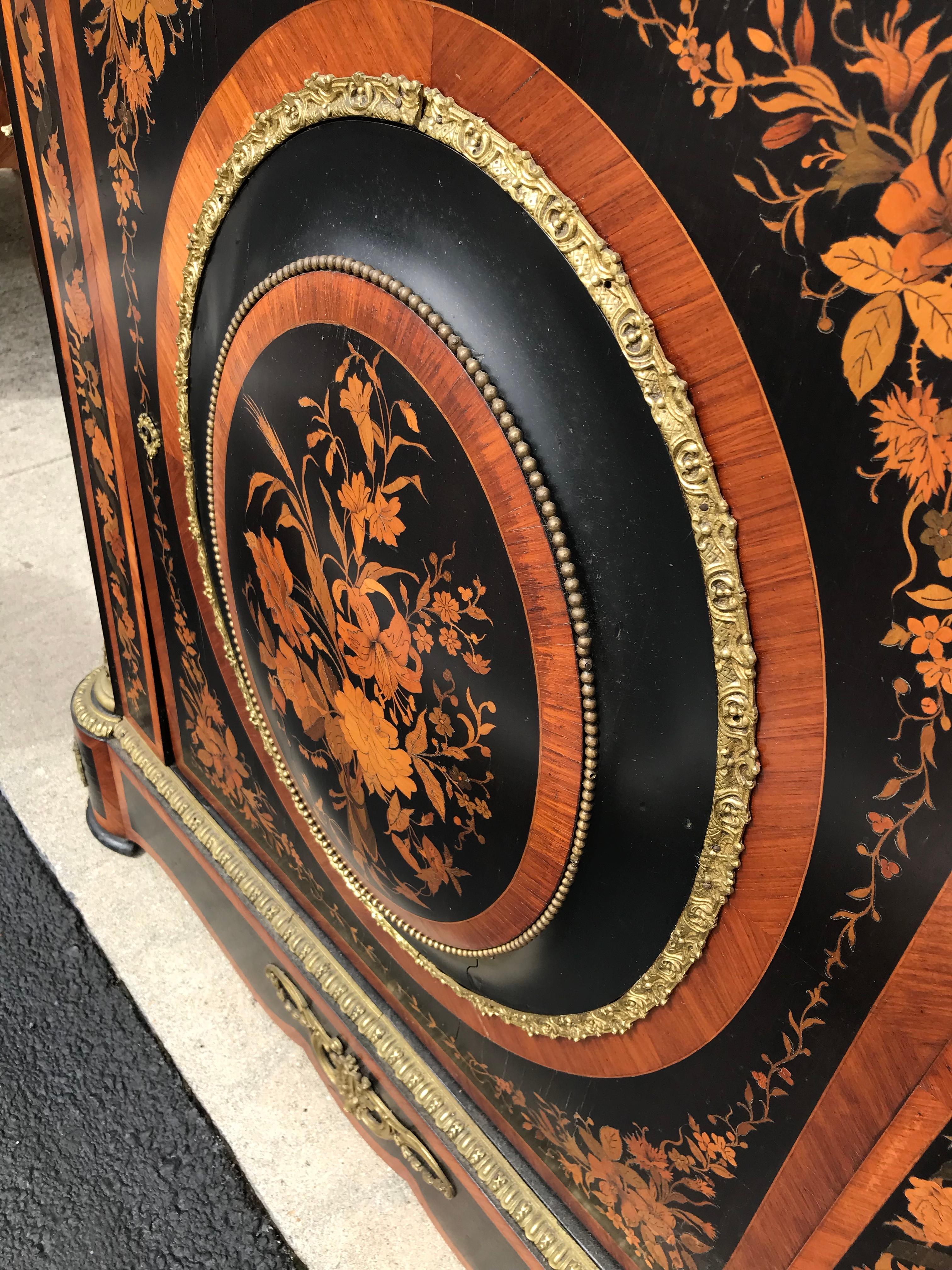 19th Century French Marquetry Side Cabinet 12