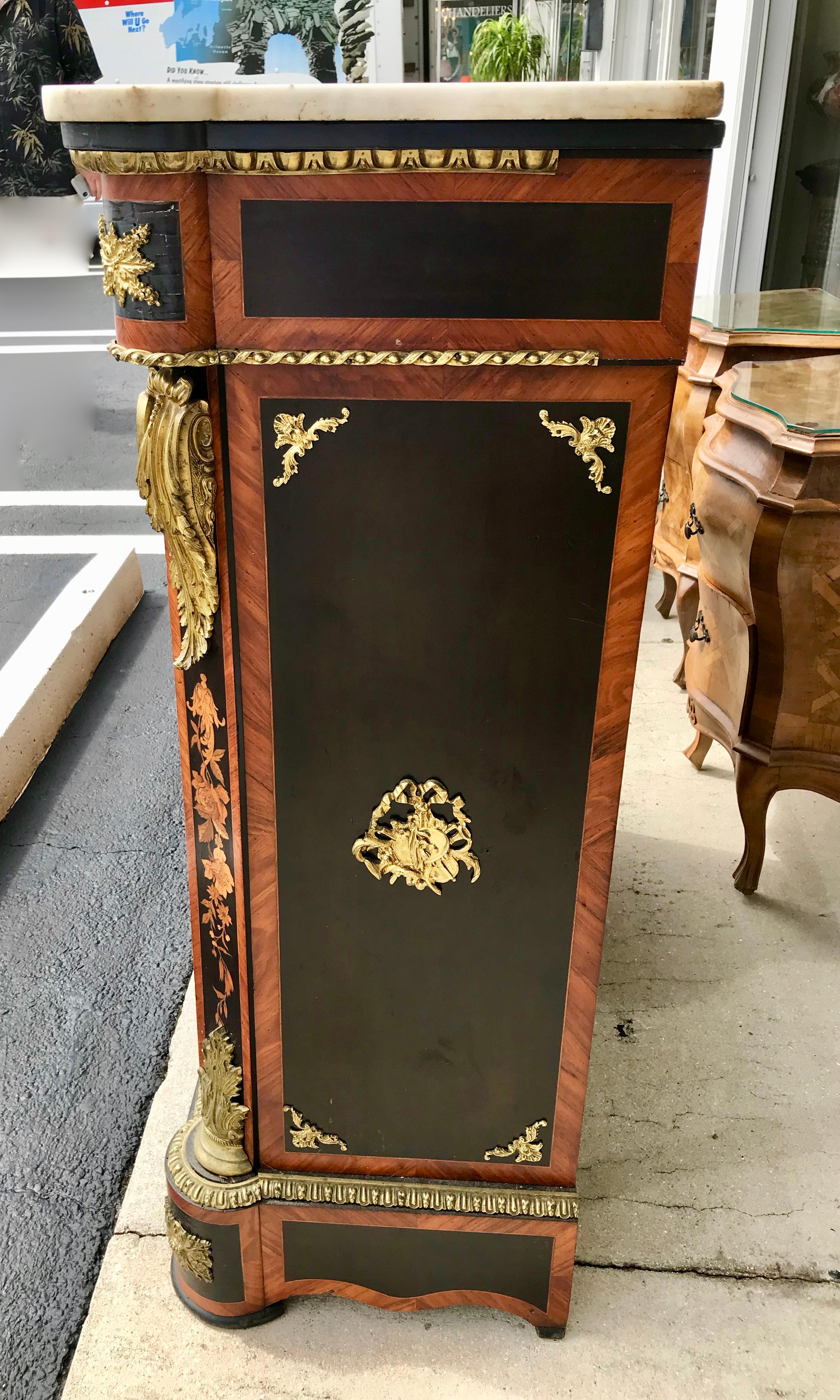 19th Century French Marquetry Side Cabinet 2