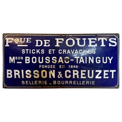 19th century French Metal Advertising for Equestrian Equipment, 1848s