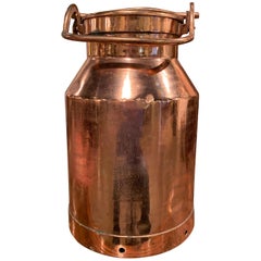 19th Century French Metal and Polished Copper Milk Container