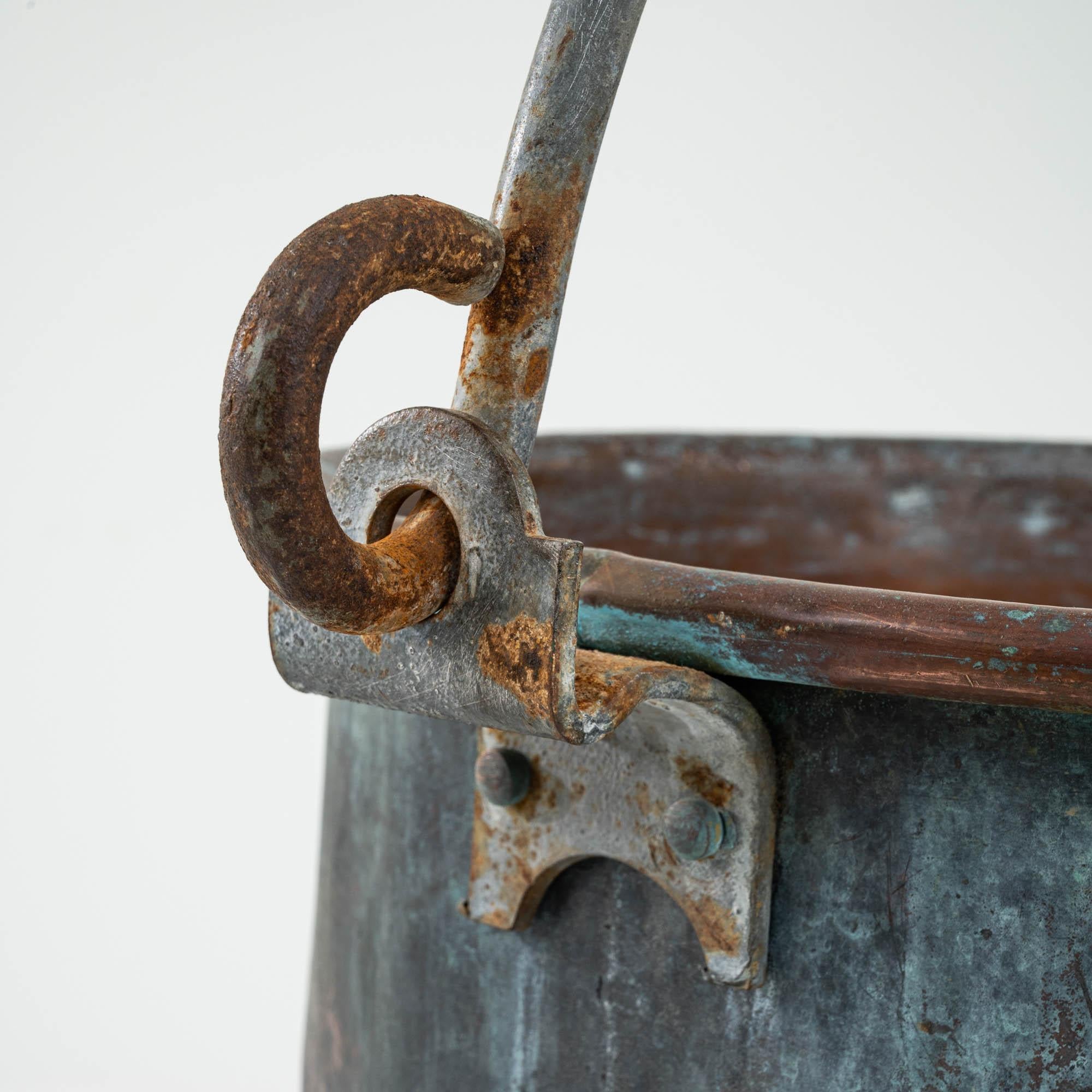 19th Century French Metal Bucket For Sale 4