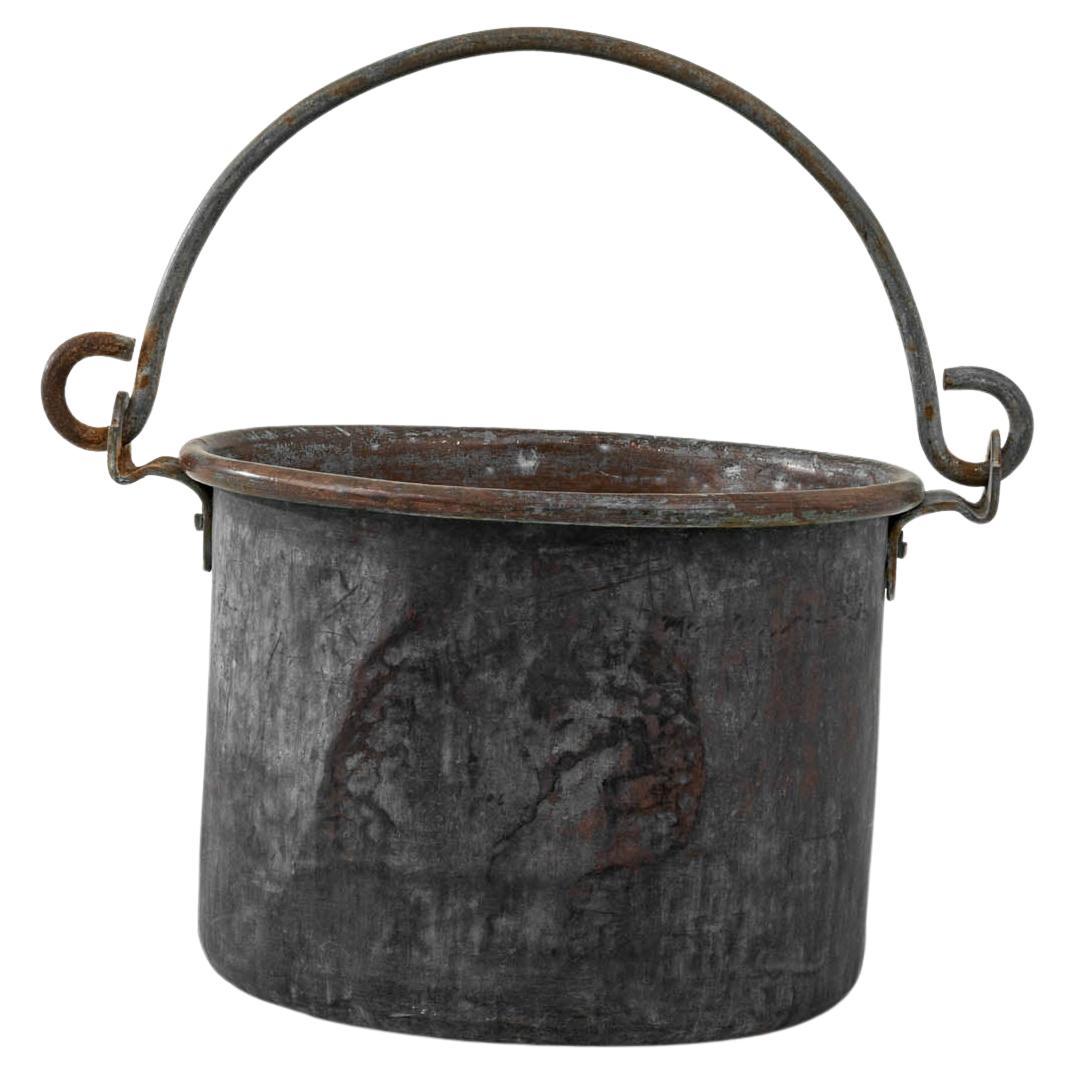 19th Century French Metal Bucket For Sale