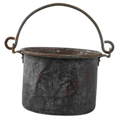 Used 19th Century French Metal Bucket