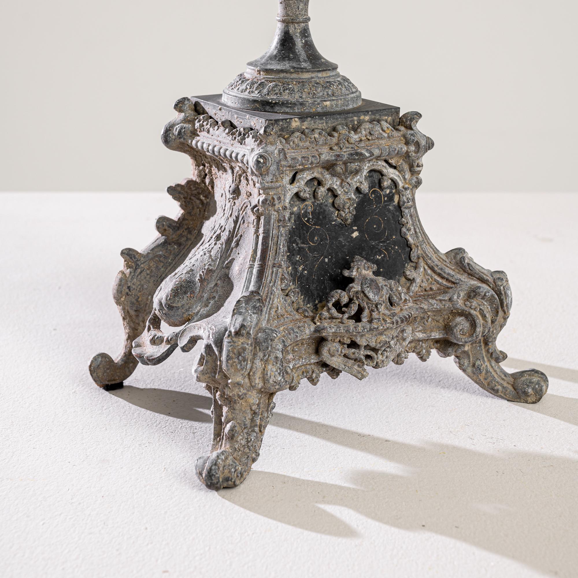19th Century French Metal Candlestick For Sale 3