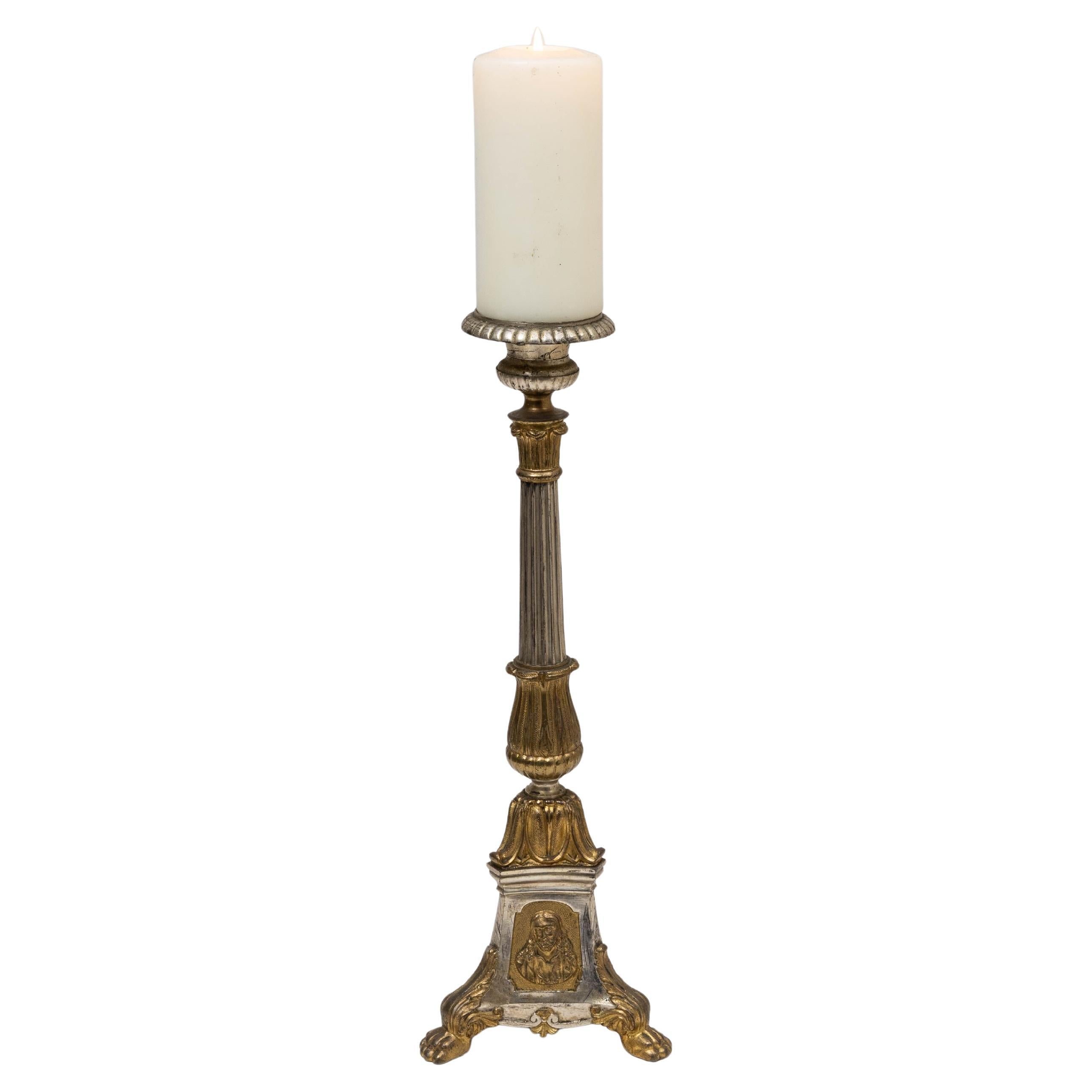 19th Century French Metal Candlestick