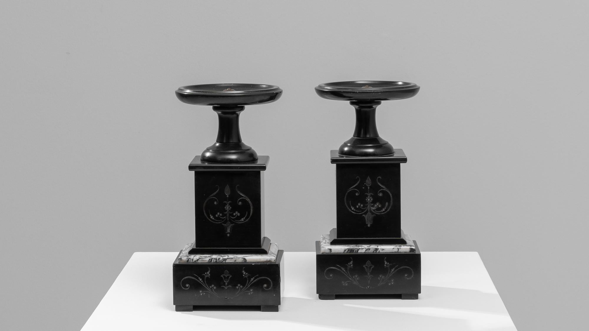 19th Century French Metal Cassolettes, a Pair For Sale 4