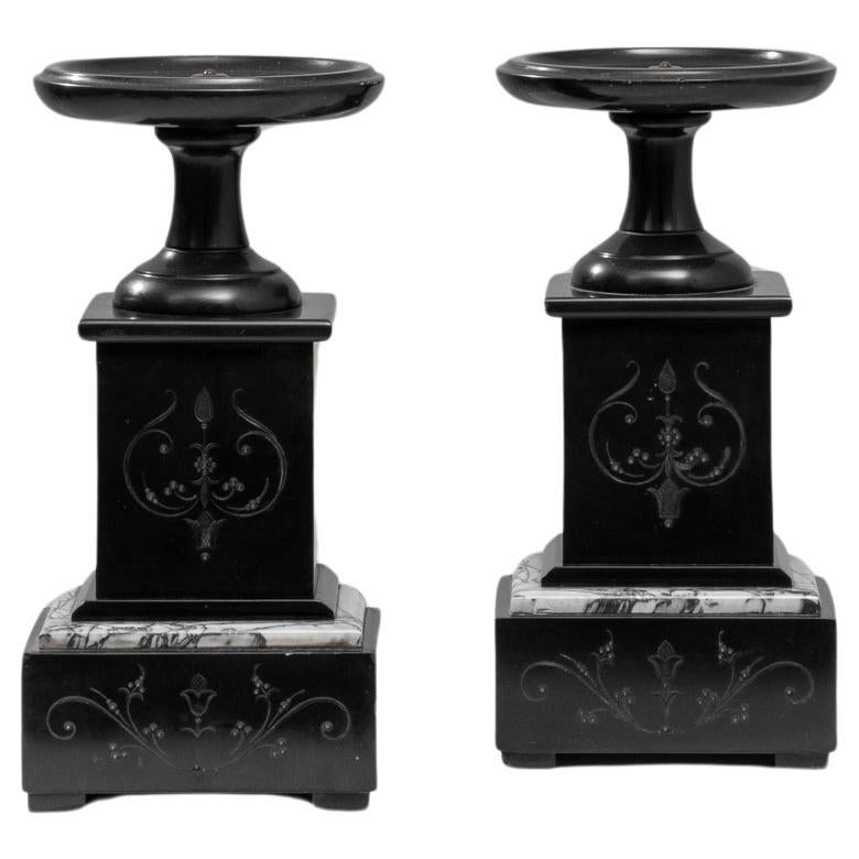 19th Century French Metal Cassolettes, a Pair