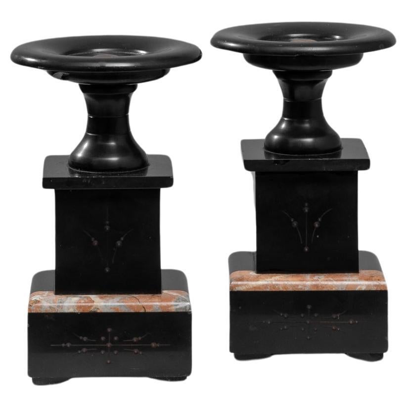 19th Century French Metal Cassolettes, a Pair For Sale