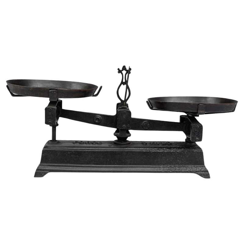 Metal Scale Chool 19th Century French Metal Scale For Sale at 1stDibs
