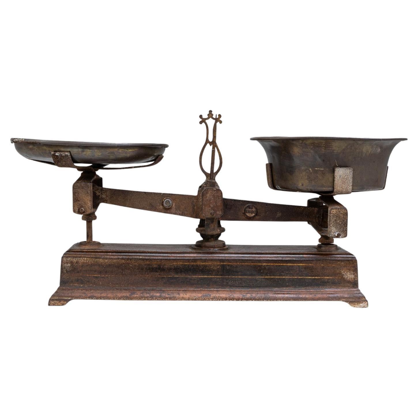 19th Century French Metal Scale For Sale