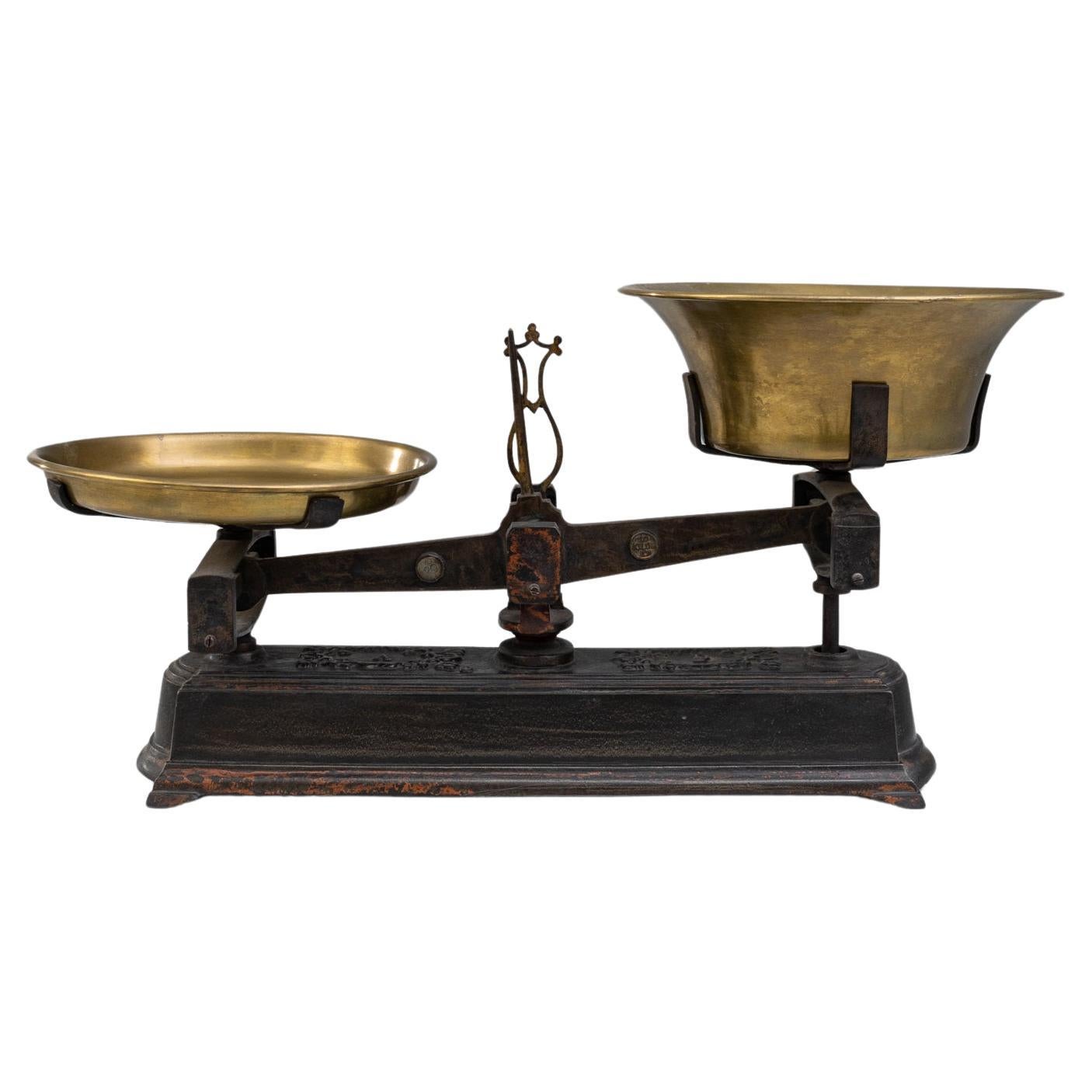 19th Century French Metal Scale For Sale