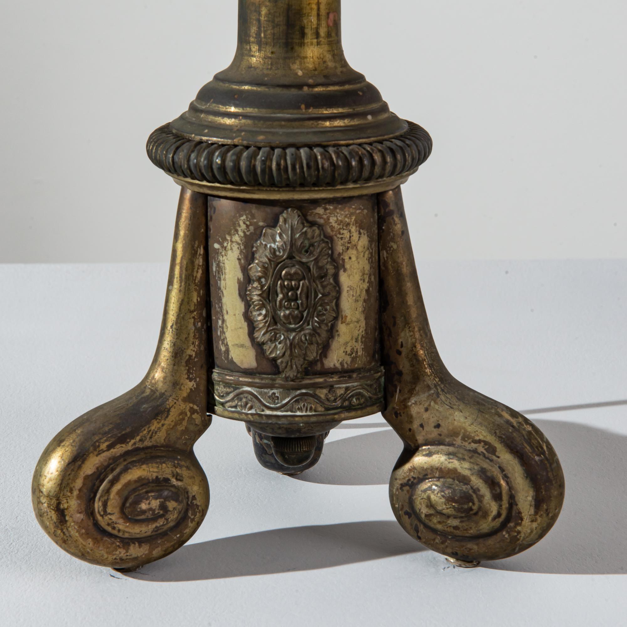 19th Century French Metal Table Lamps, a Pair 5