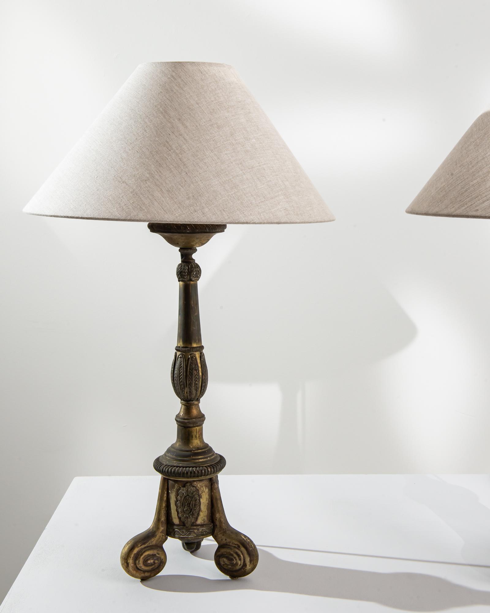 19th Century French Metal Table Lamps, a Pair 2