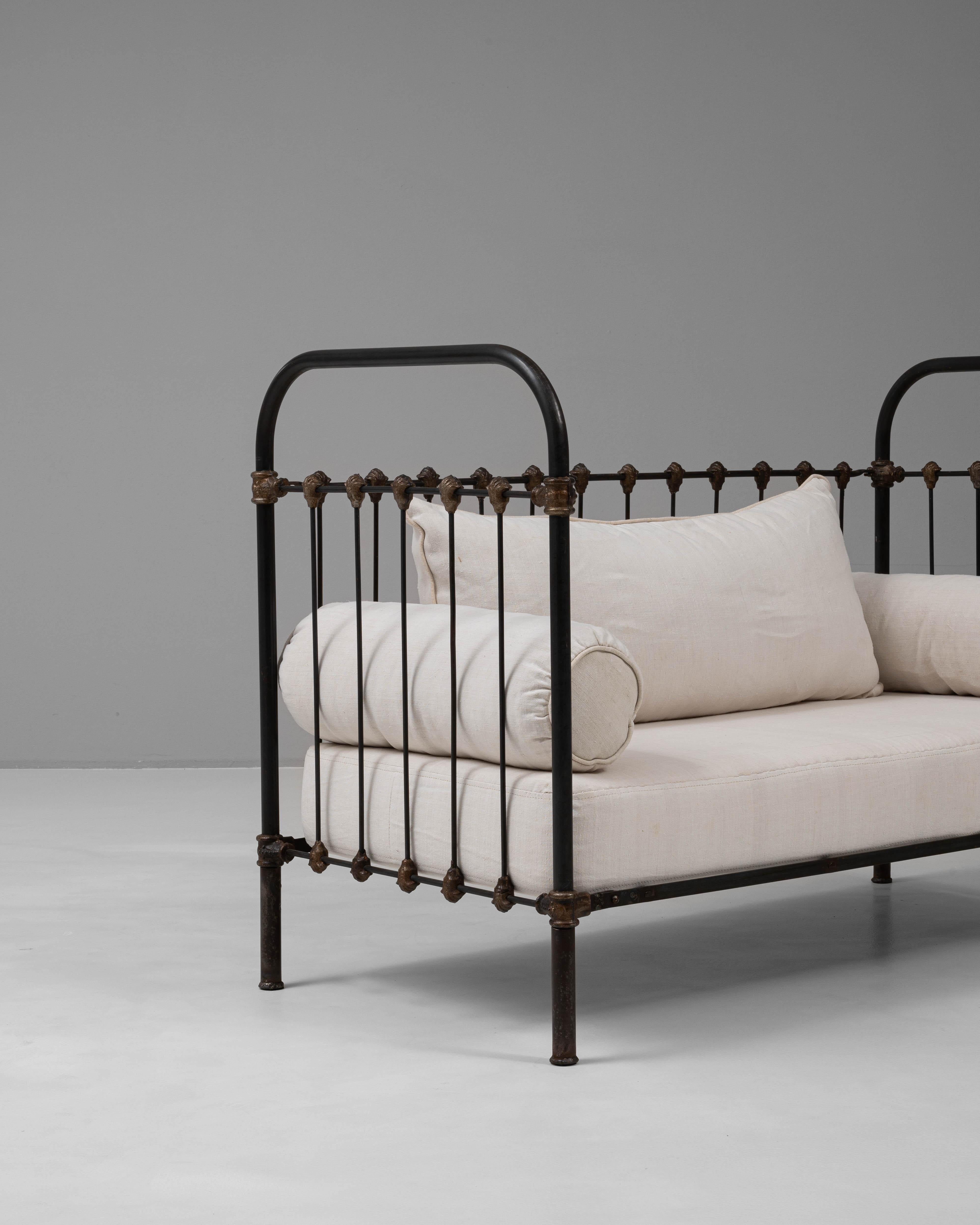 19th Century French Metal & Upholstered Daybed 7