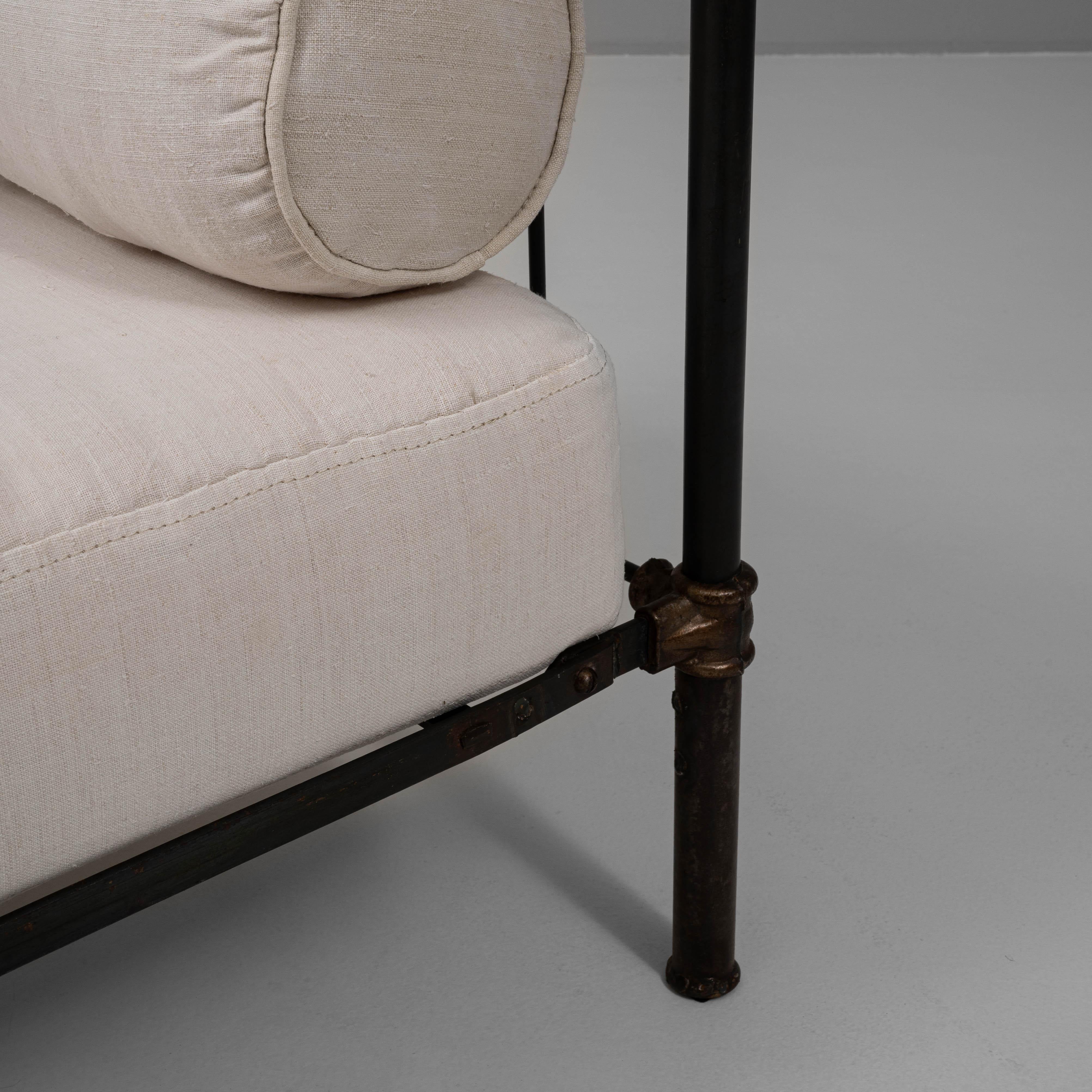 19th Century French Metal & Upholstered Daybed 8