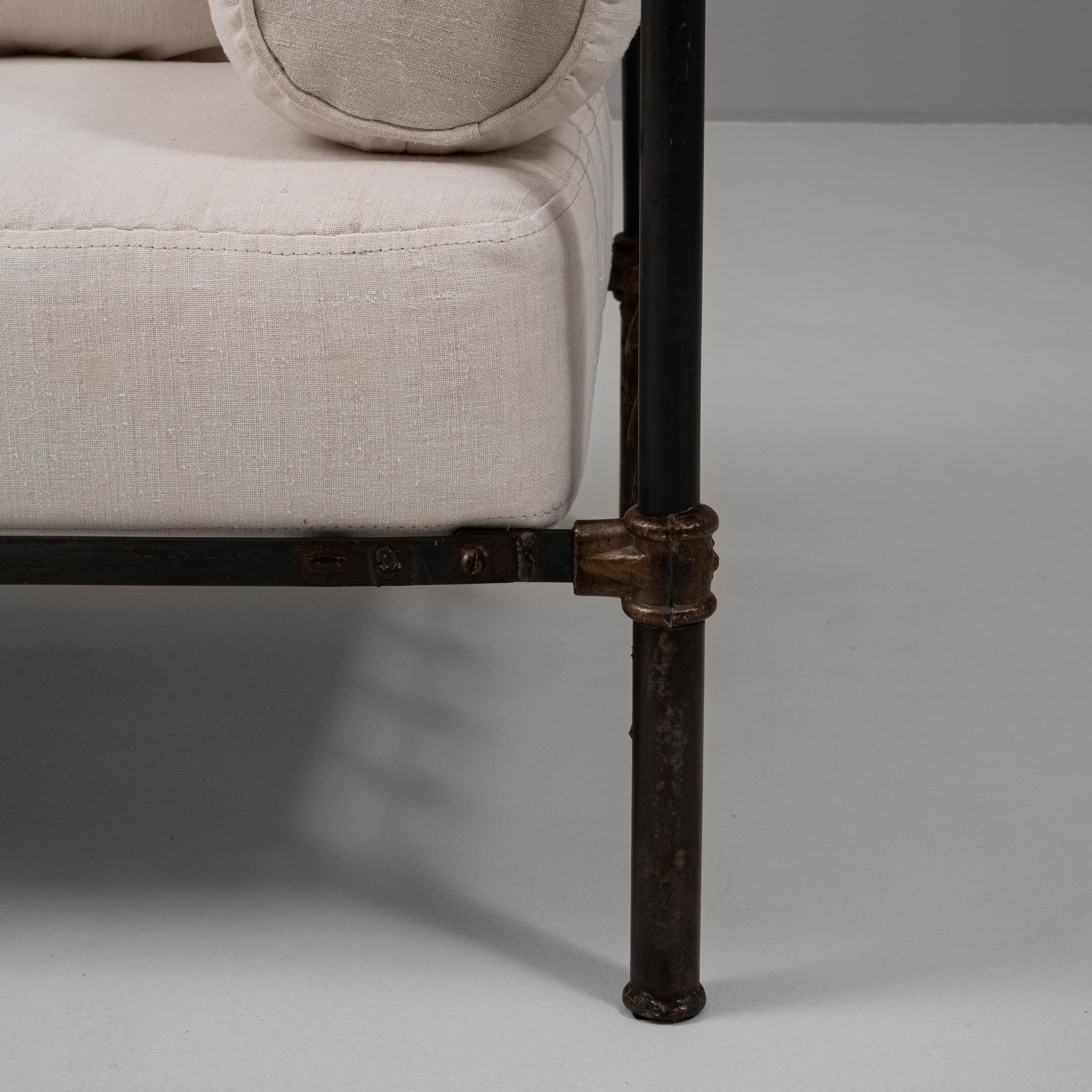 19th Century French Metal & Upholstered Daybed 9