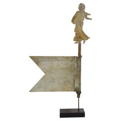 19th Century French Metal Weathervane Roof Finial with Marianne