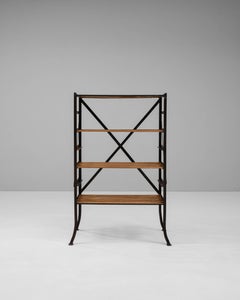 19th Century French Metal & Wooden Shelf