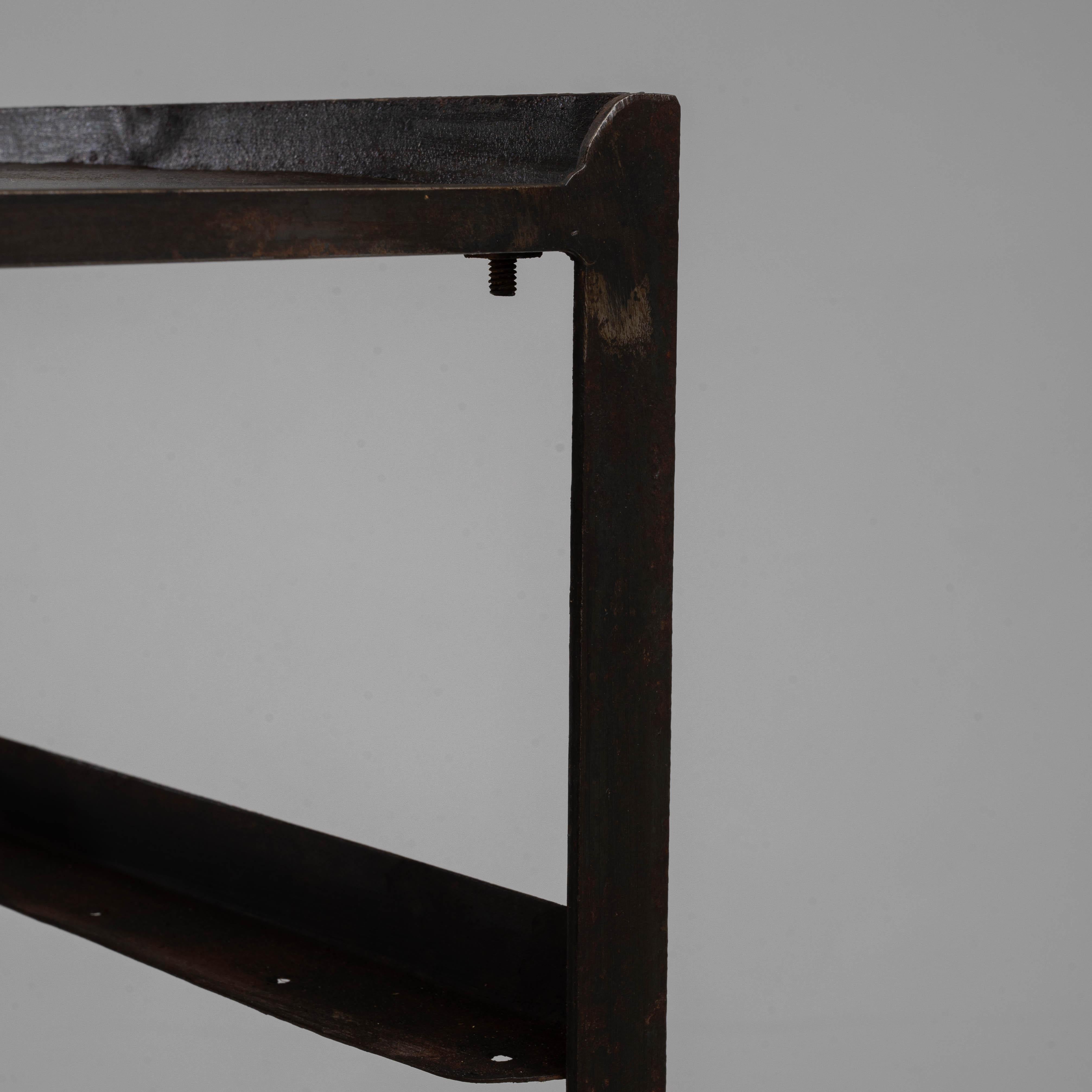 Scaffale francese in metallo e legno del XIX secolo in vendita 1