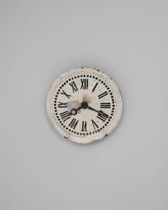 19th Century French Metal & Wooden Wall Clock