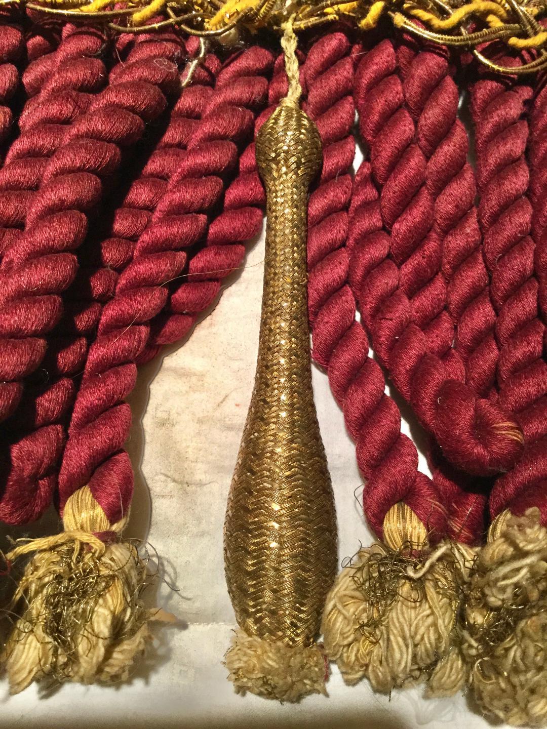Large 19th Century French Metallic Trim with Tassels In Good Condition In Houston, TX