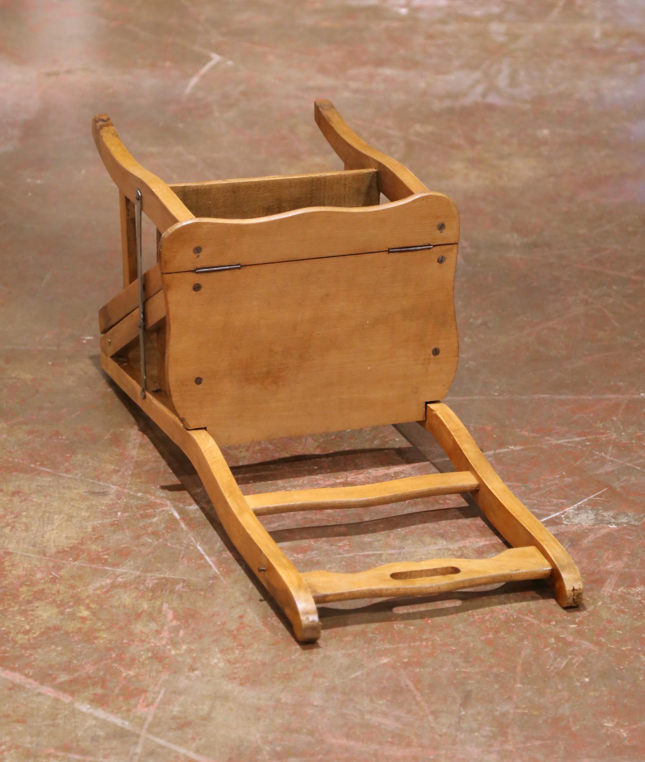 19th Century French Metamorphic Beech Ladder Chair with Four Steps For Sale 7