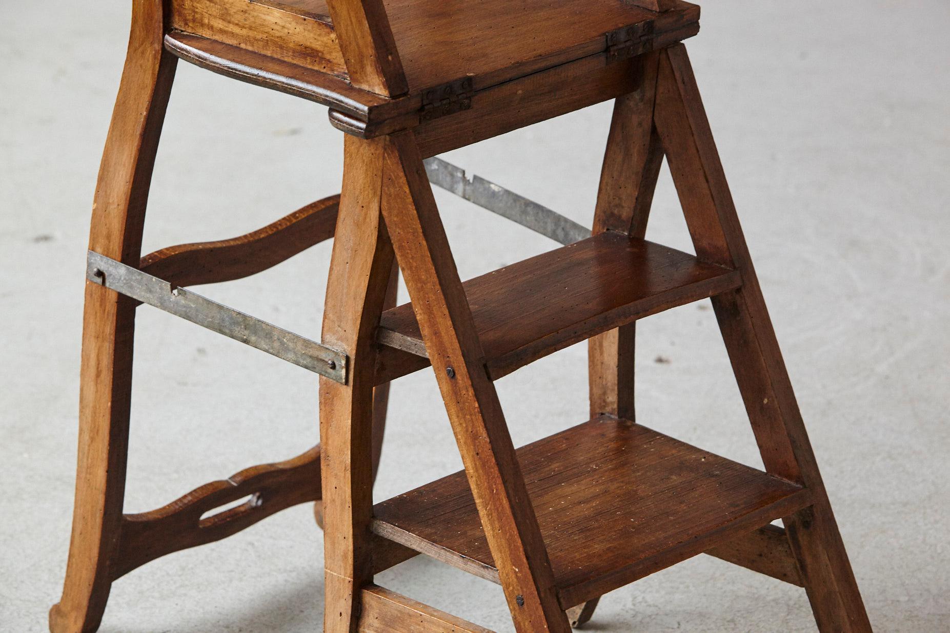 19th Century French Metamorphic Library Chair, circa 1840 7