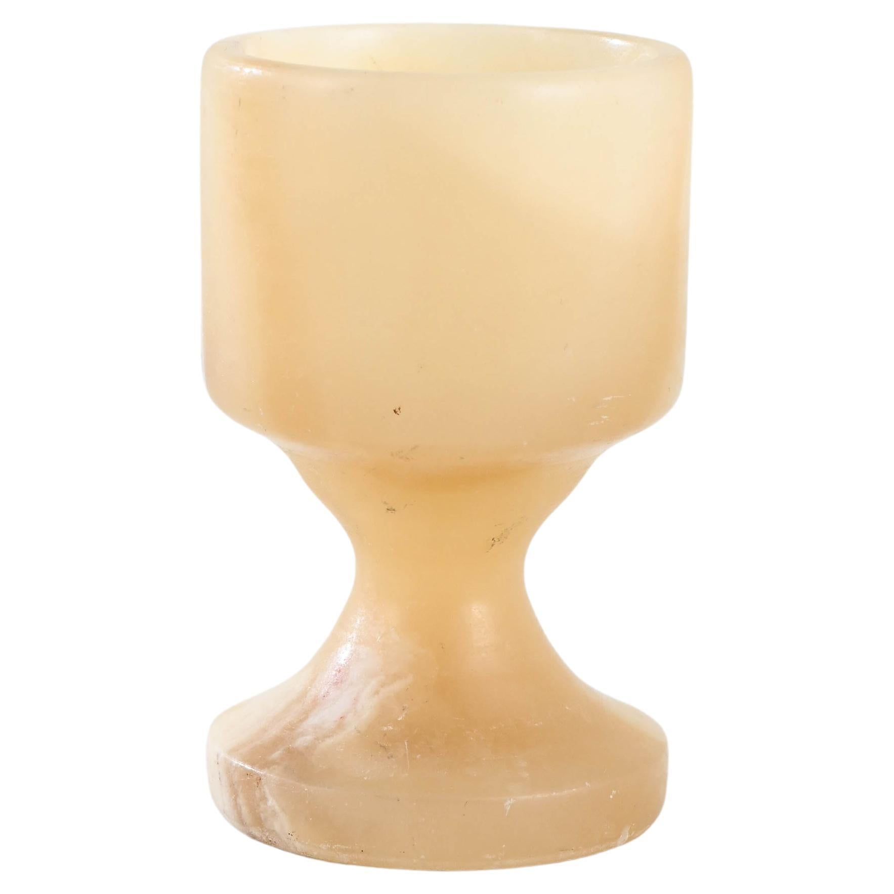 19th Century French Miniature Marble Chalice For Sale