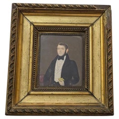 Miniatura francese del XIX secolo - Ritratto di un gentiluomo