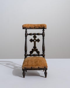 19th Century French Miniature Upholstered Prie Dieu