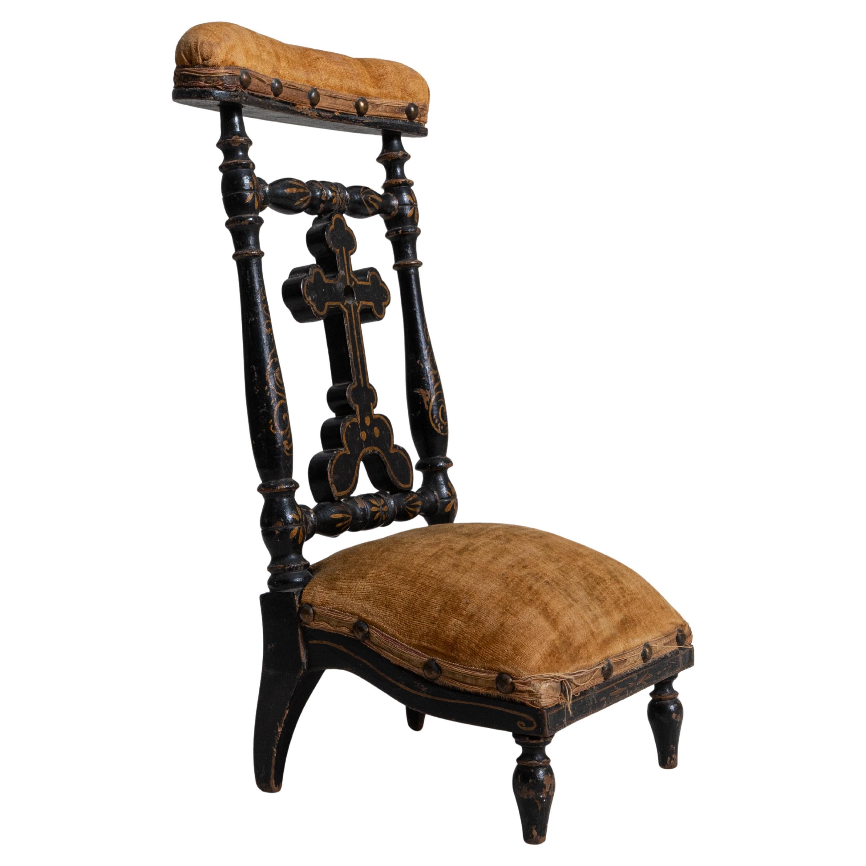 Miniatura francese del XIX secolo imbottita Prie Dieu in vendita