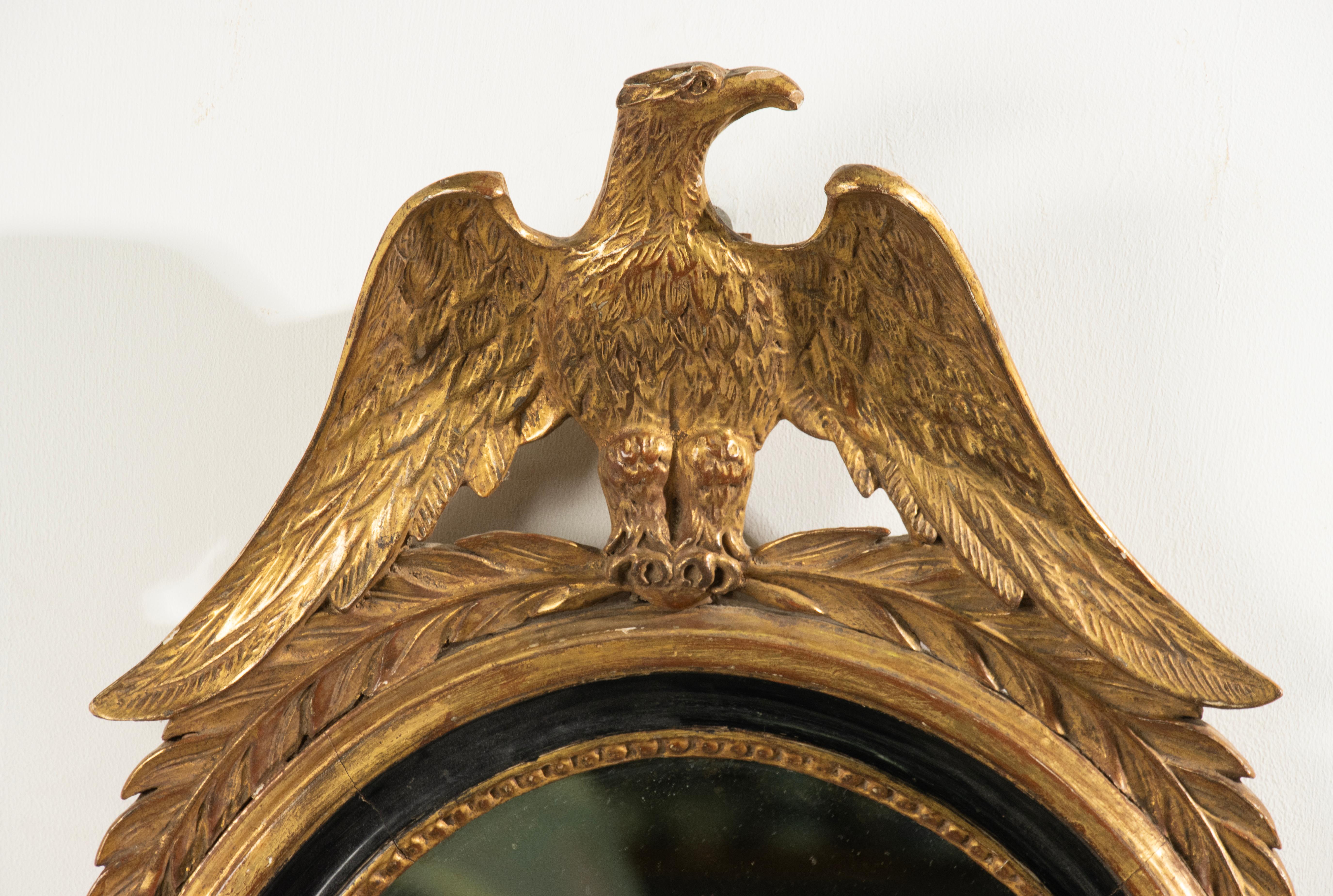 Miroir français du 19ème siècle, style Empire, doré en vente 4