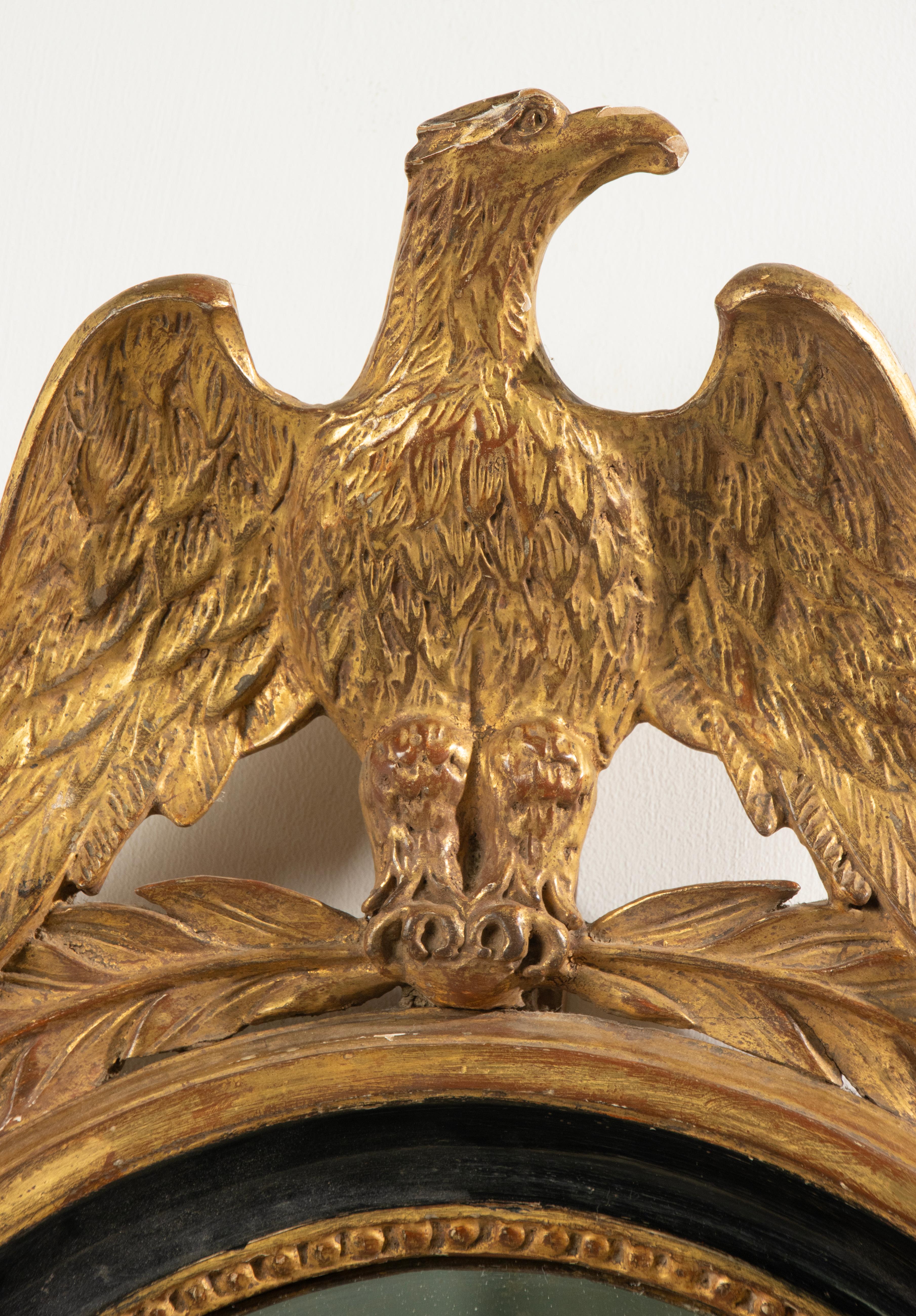 Miroir français du 19ème siècle, style Empire, doré en vente 7