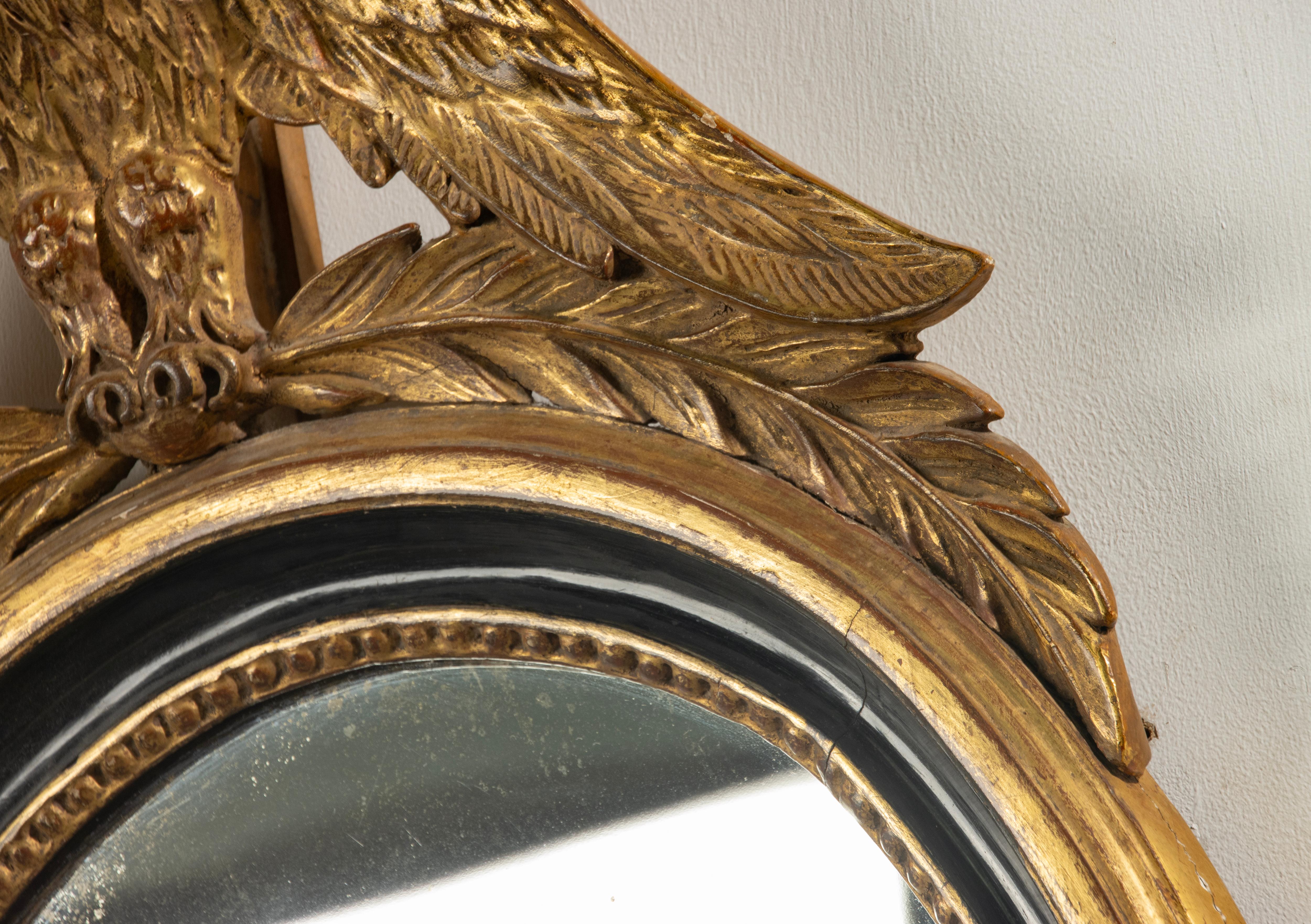 Miroir français du 19ème siècle, style Empire, doré en vente 8