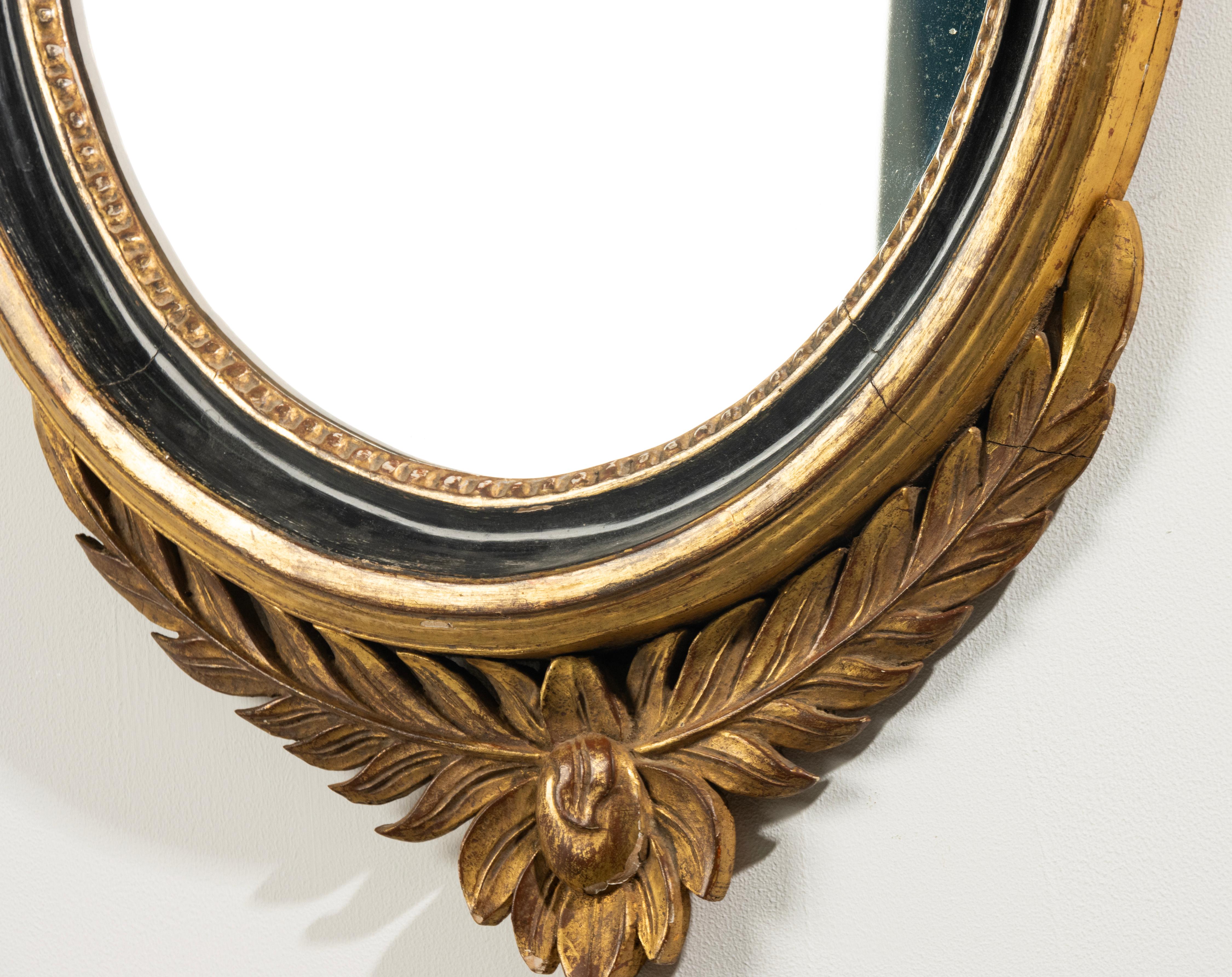 Miroir français du 19ème siècle, style Empire, doré en vente 9