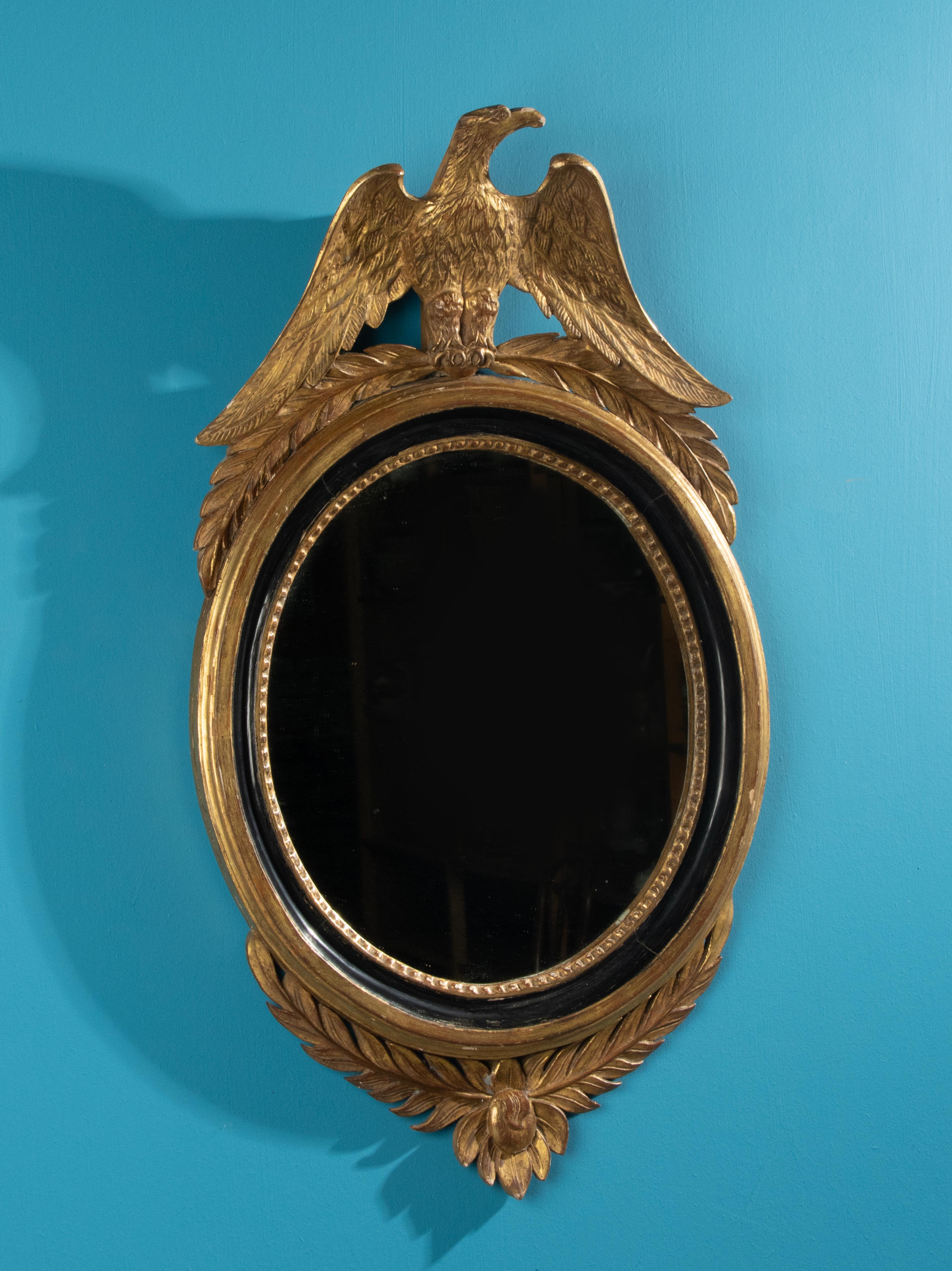 Miroir français du 19ème siècle, style Empire, doré en vente 11