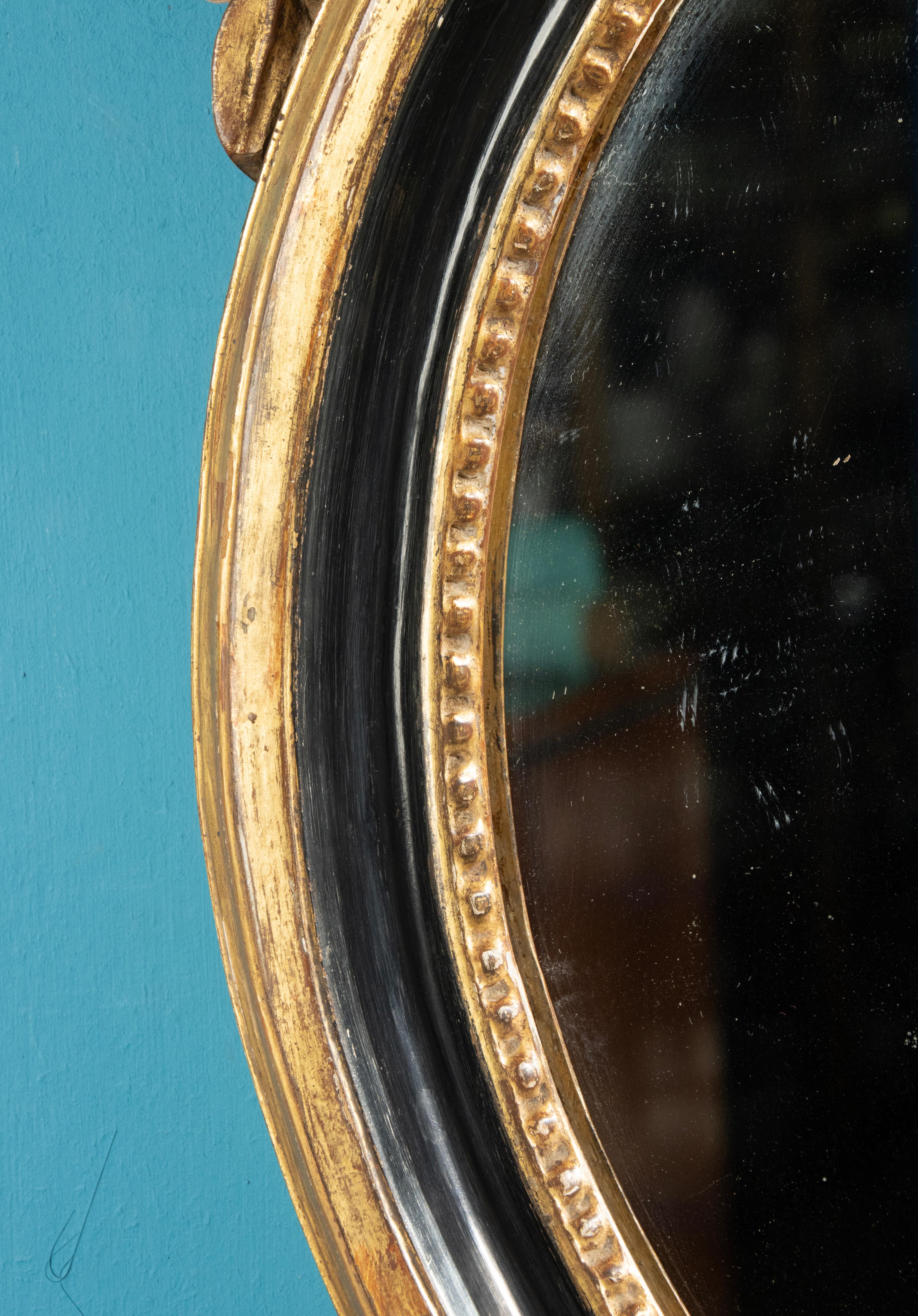 Miroir français du 19ème siècle, style Empire, doré en vente 12