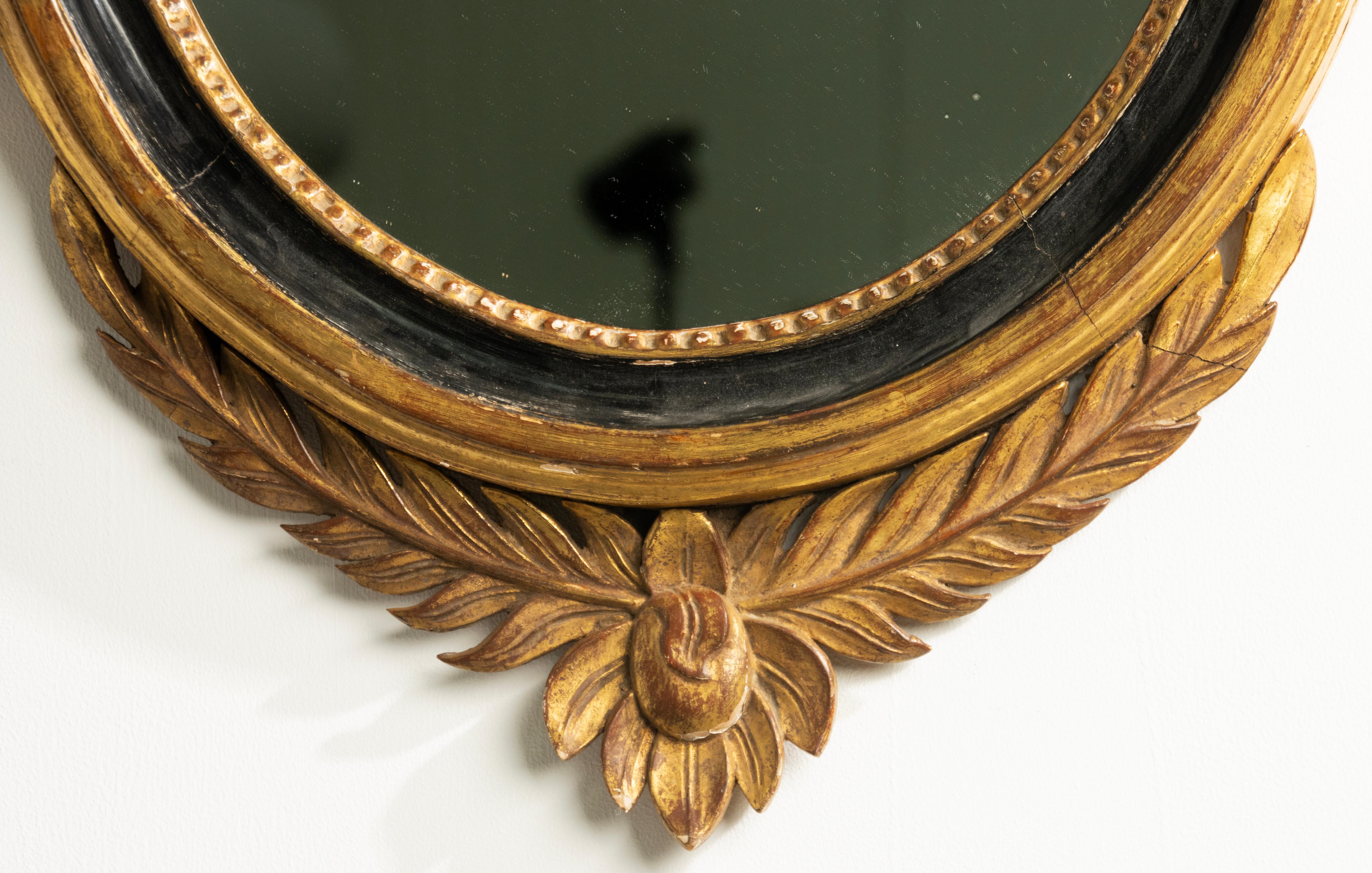 Fin du XIXe siècle Miroir français du 19ème siècle, style Empire, doré en vente
