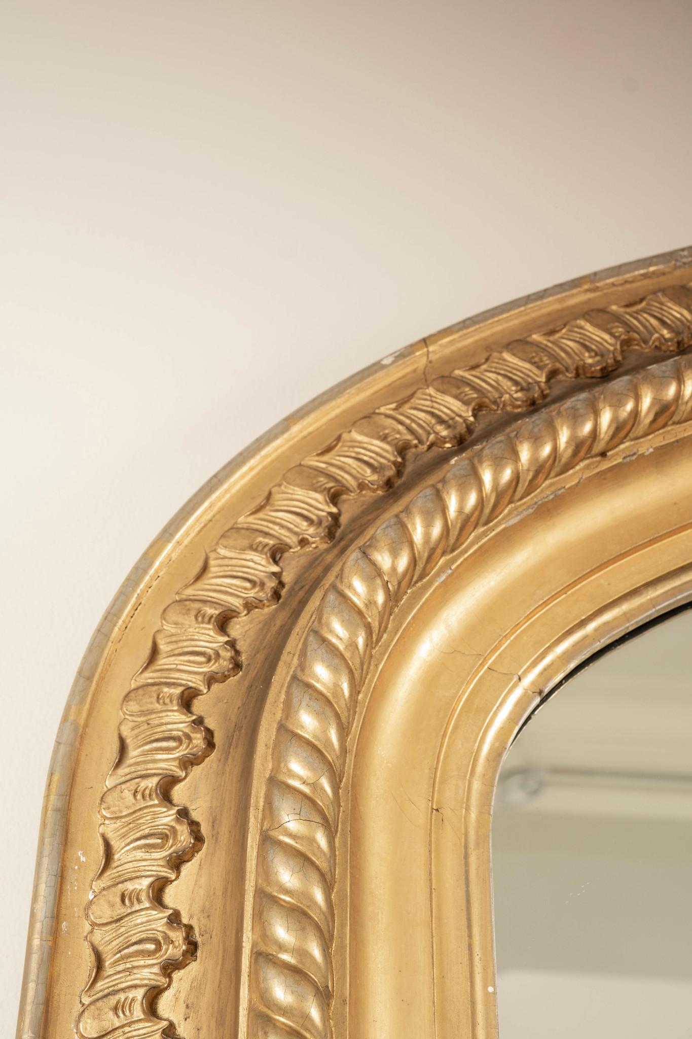 19th Century French giltwood mirror.