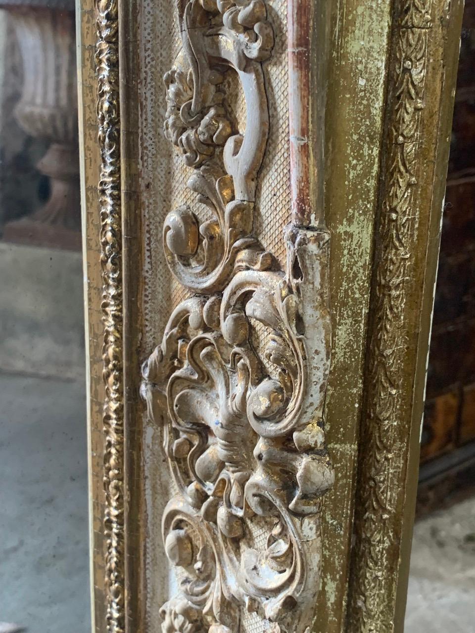 Gesso Specchio francese del XIX secolo in vendita