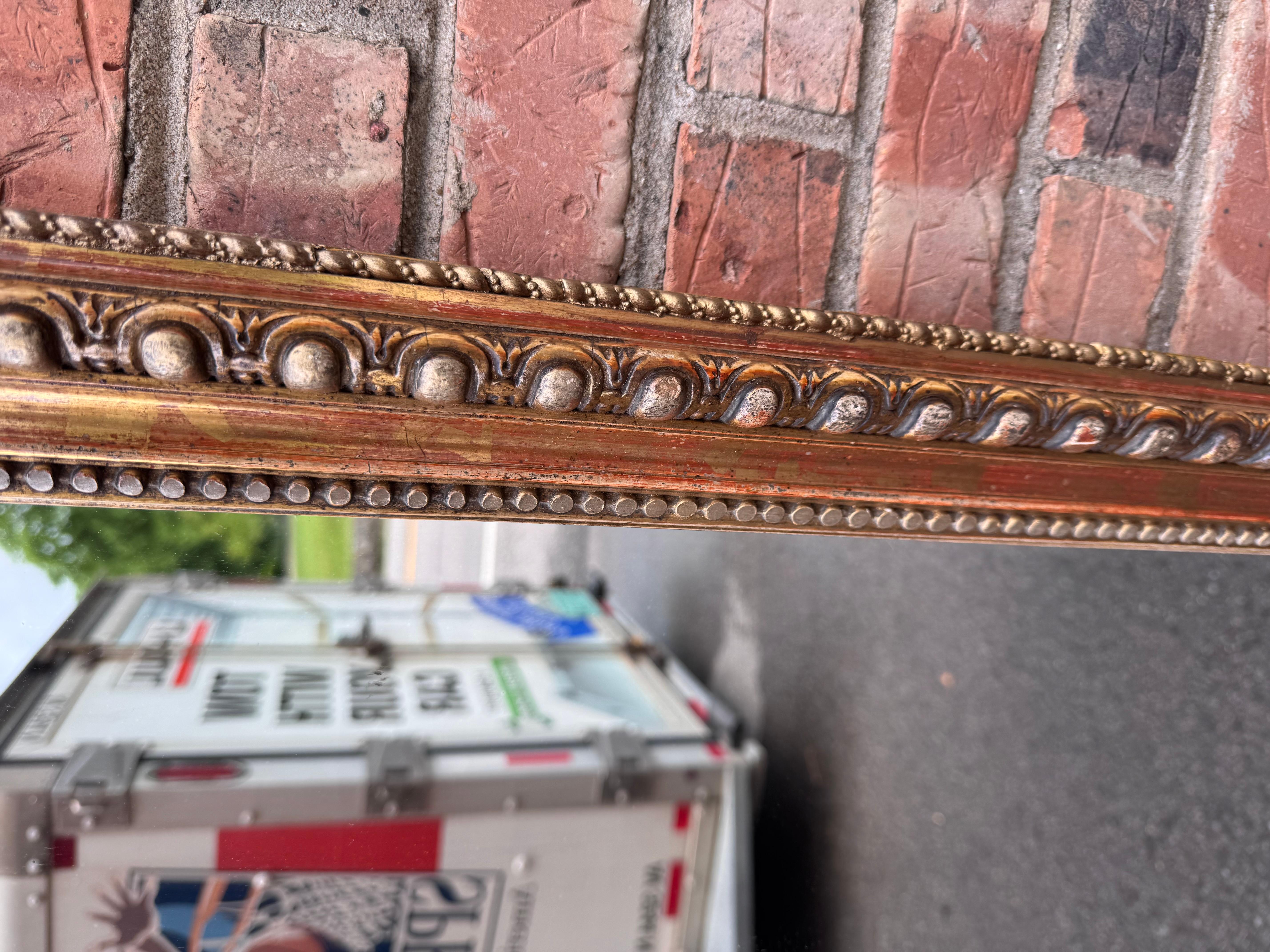 Legno dorato Specchio francese del XIX secolo in vendita