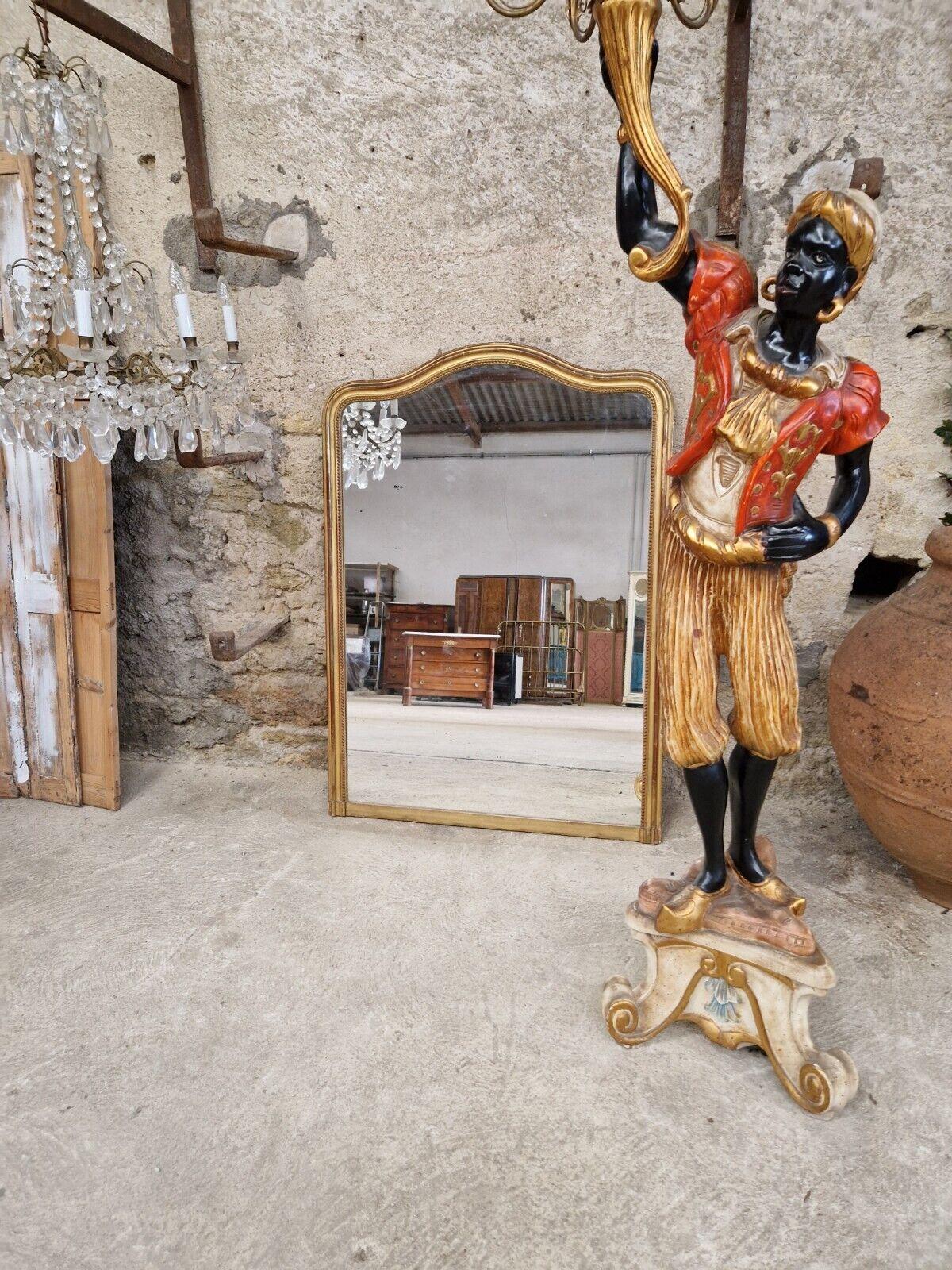19th Century French Mirror Louis XV Style in Giltwood  8