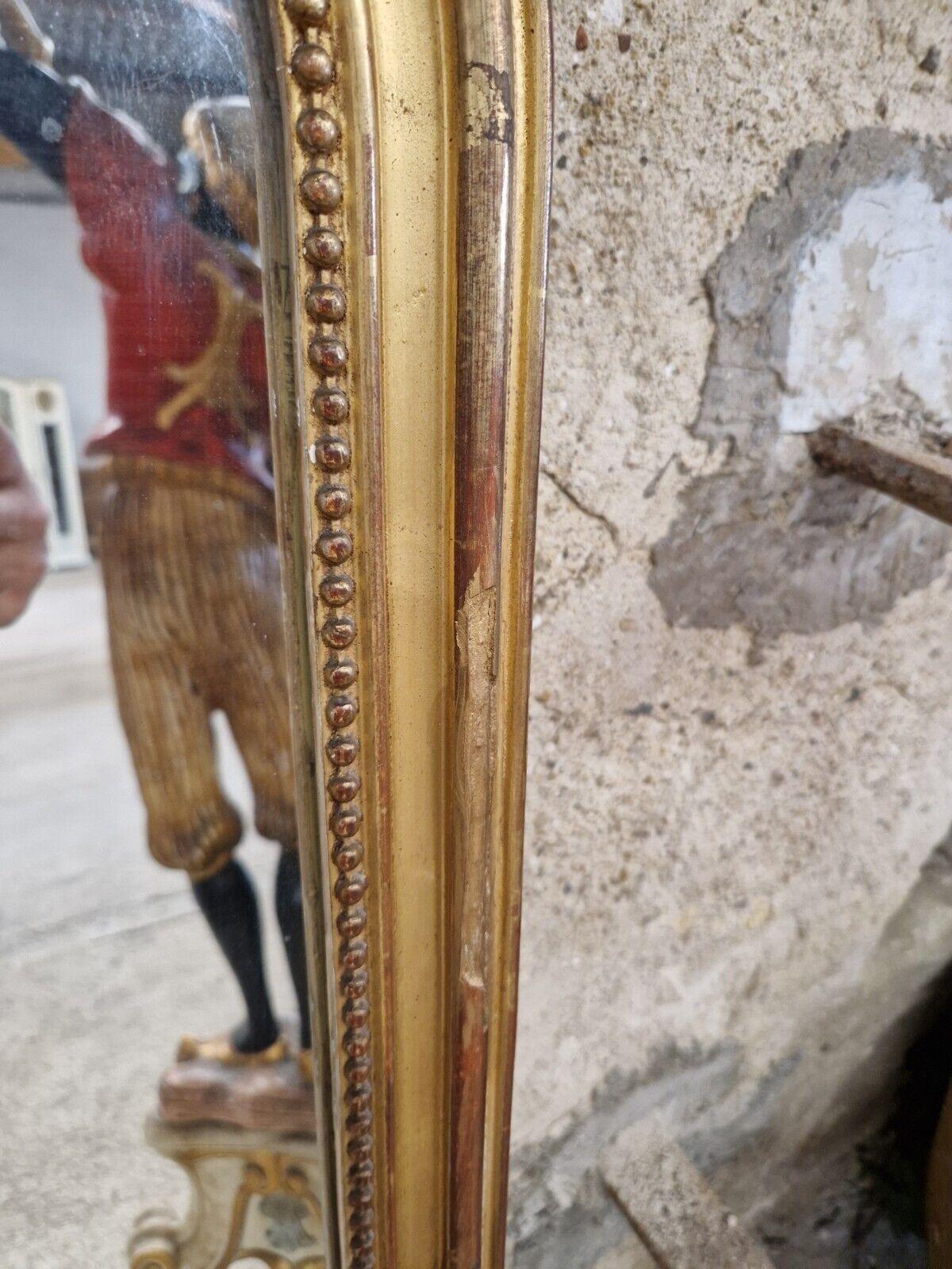19th Century French Mirror Louis XV Style in Giltwood  5
